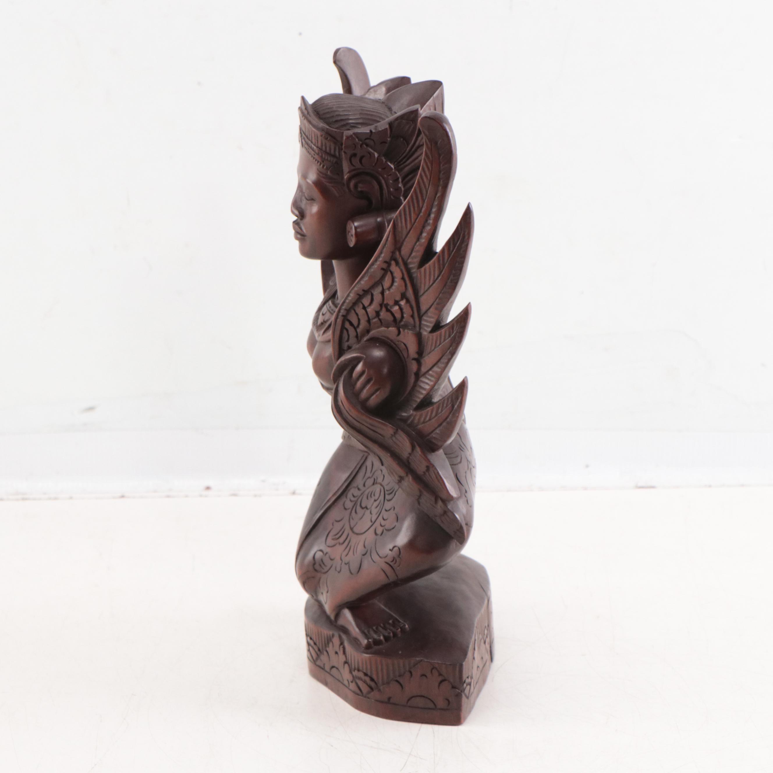 Indonesian Carved Wood Figural Sculpture