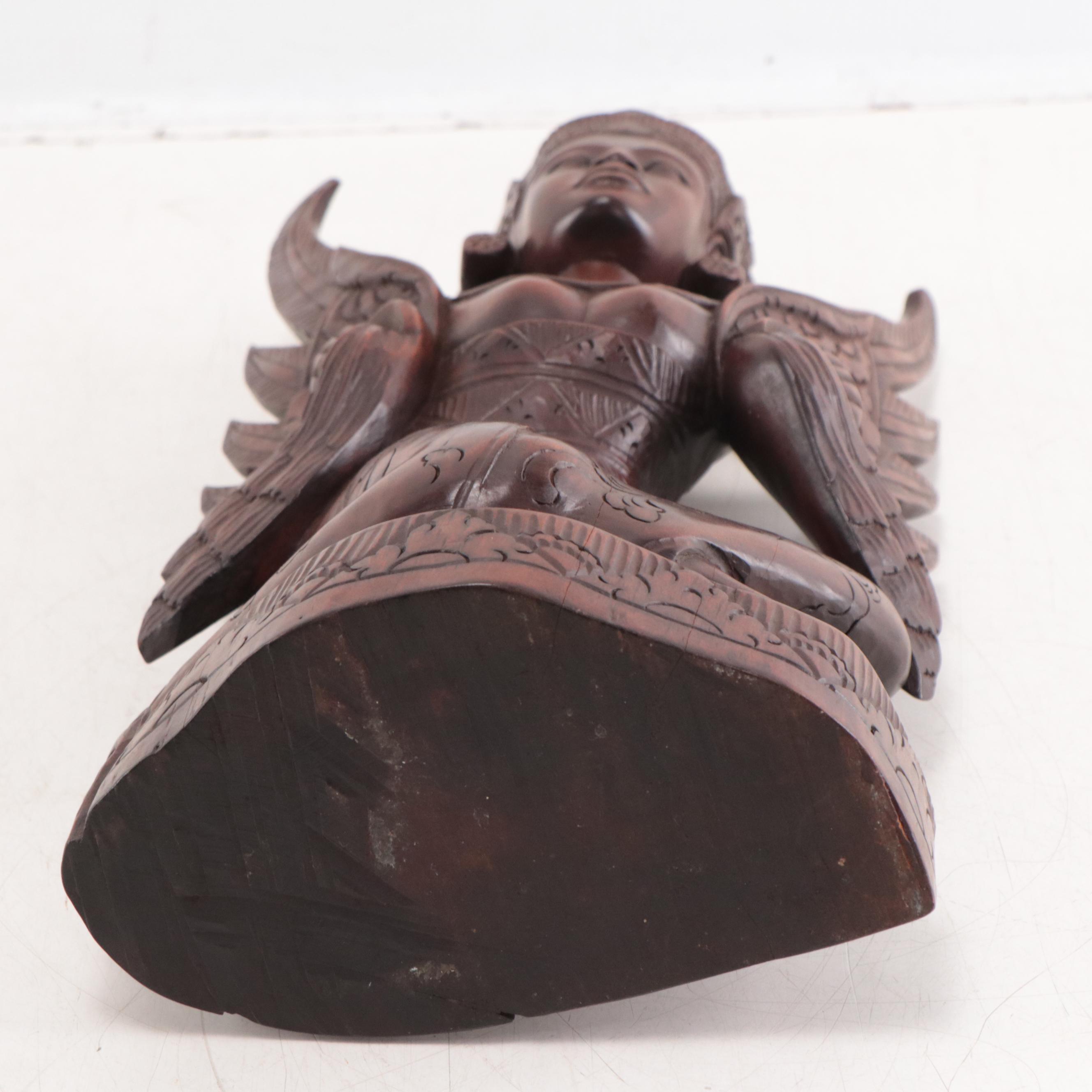 Indonesian Carved Wood Figural Sculpture