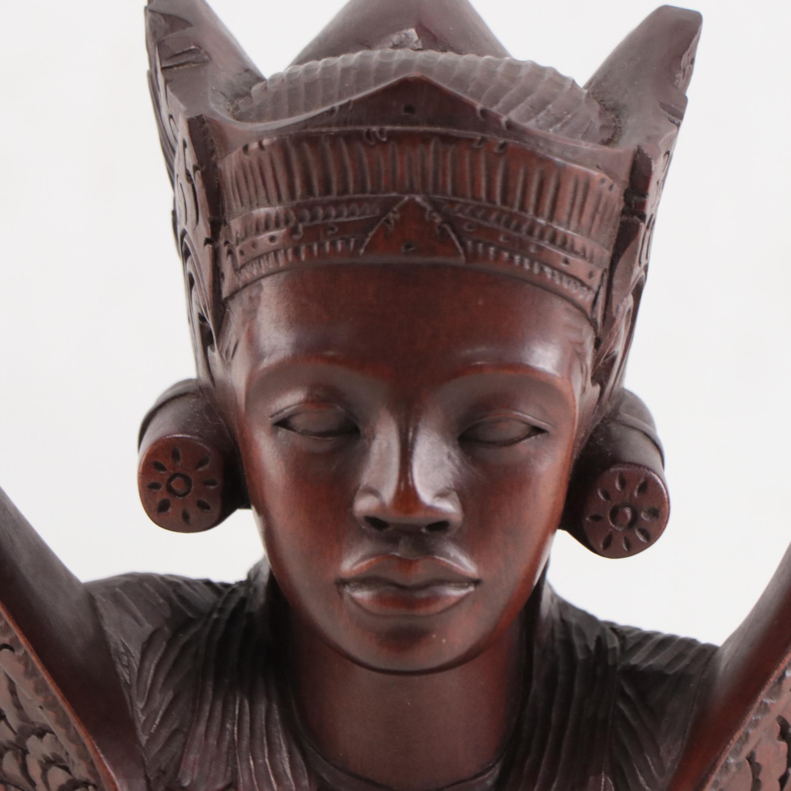 Indonesian Carved Wood Figural Sculpture