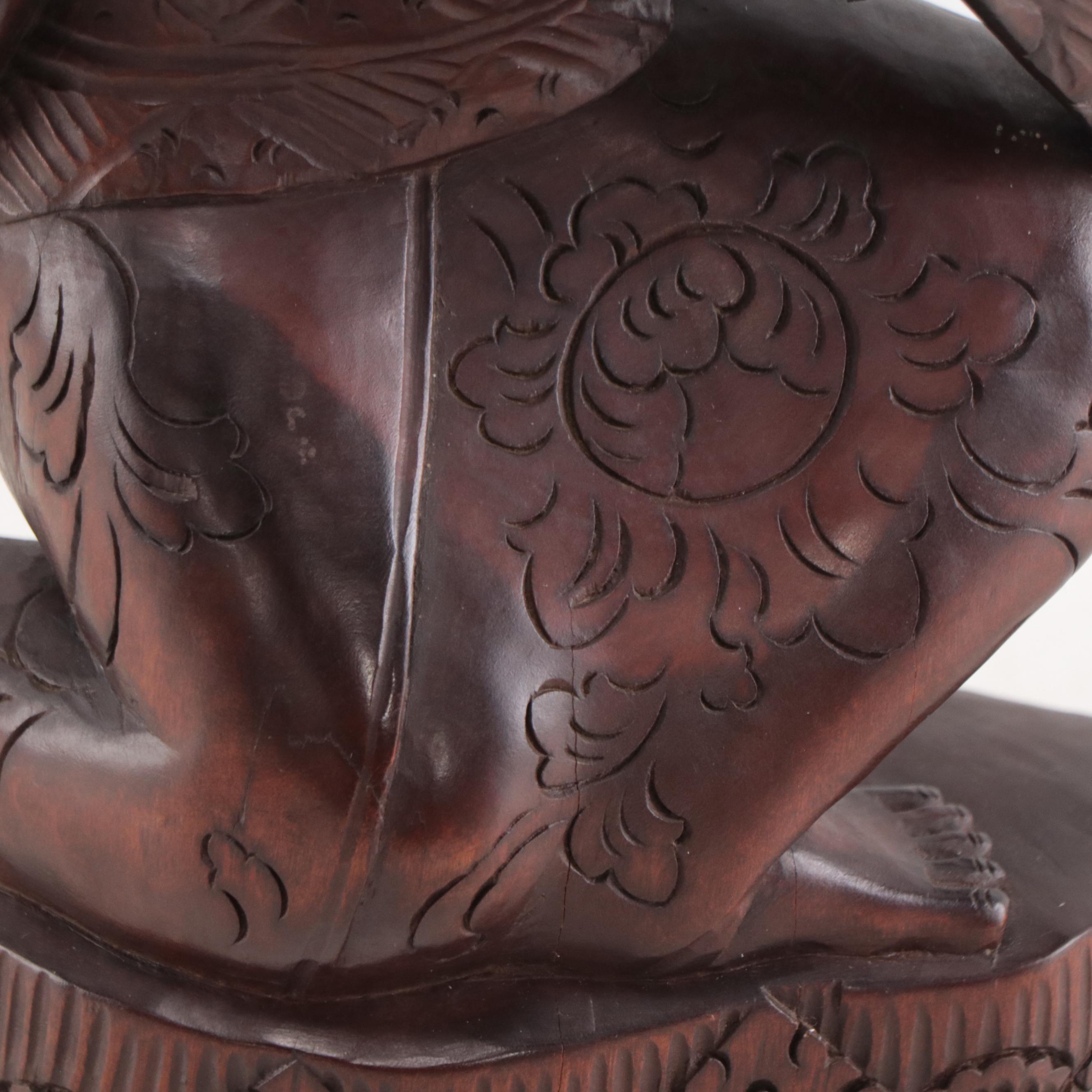 Indonesian Carved Wood Figural Sculpture