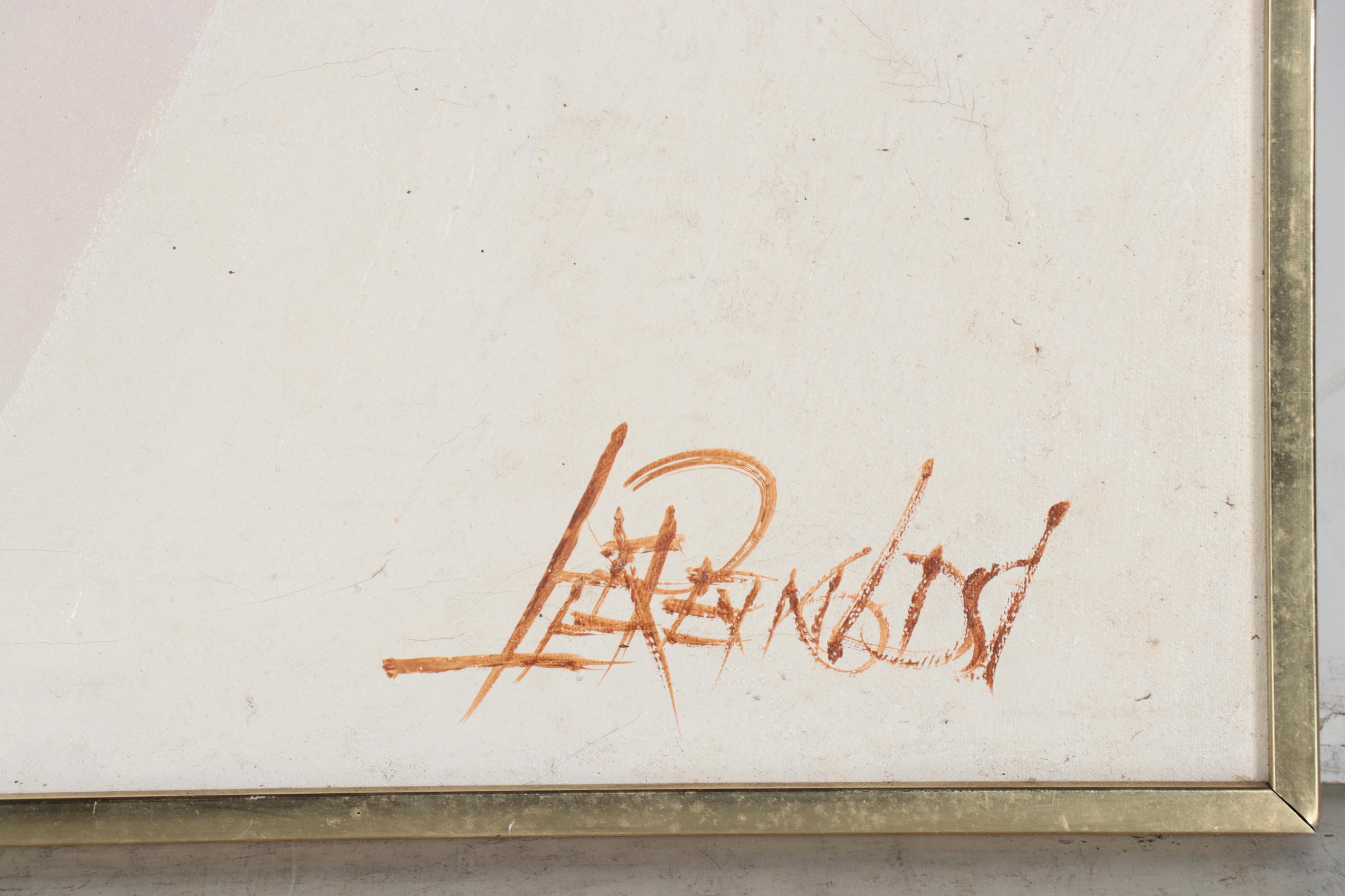 Vanguard Studios Large-Scale Beach Scene Acrylic Painting, Circa 1970