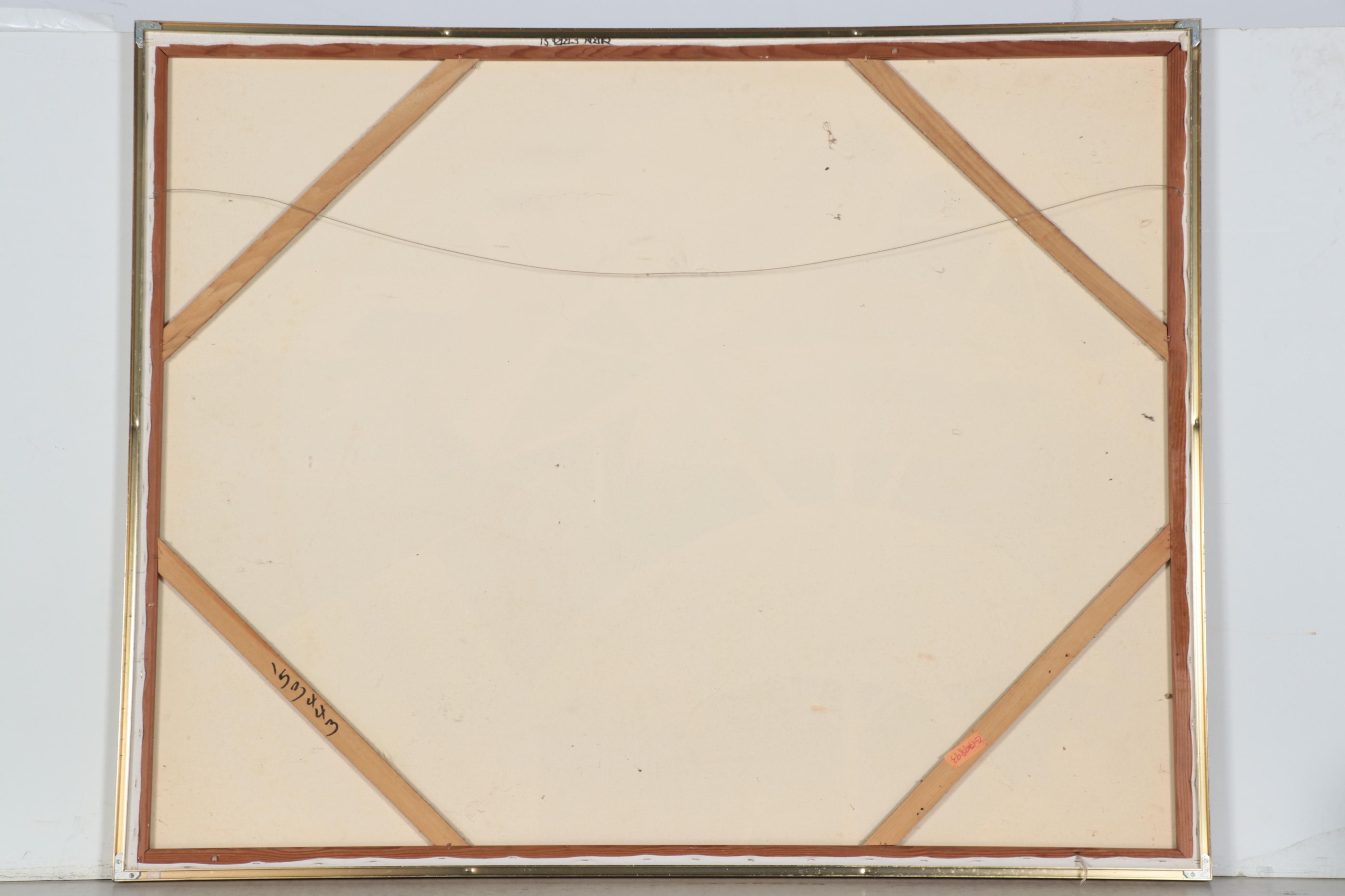 Vanguard Studios Large-Scale Beach Scene Acrylic Painting, Circa 1970