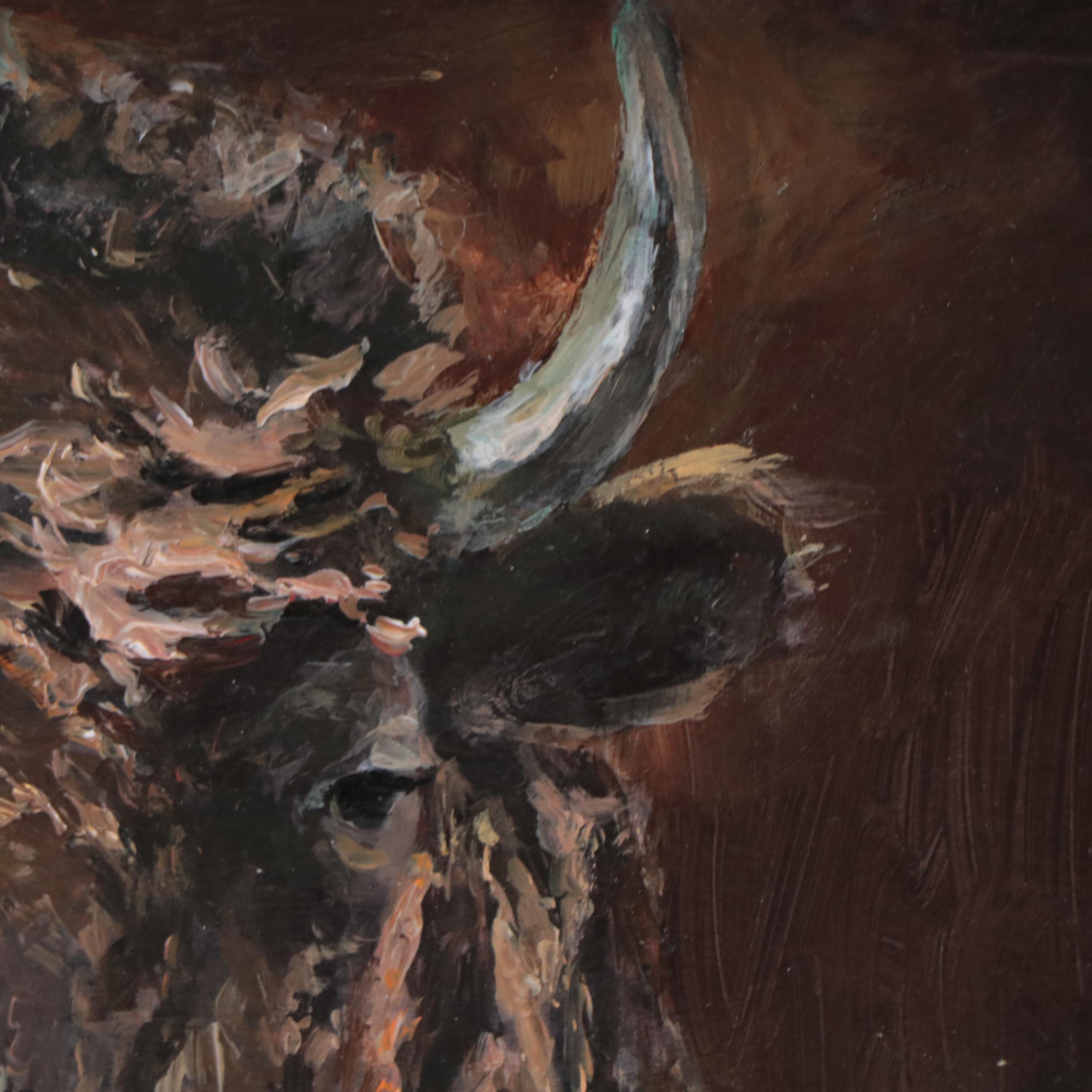 Oil Painting of Bison, 1994