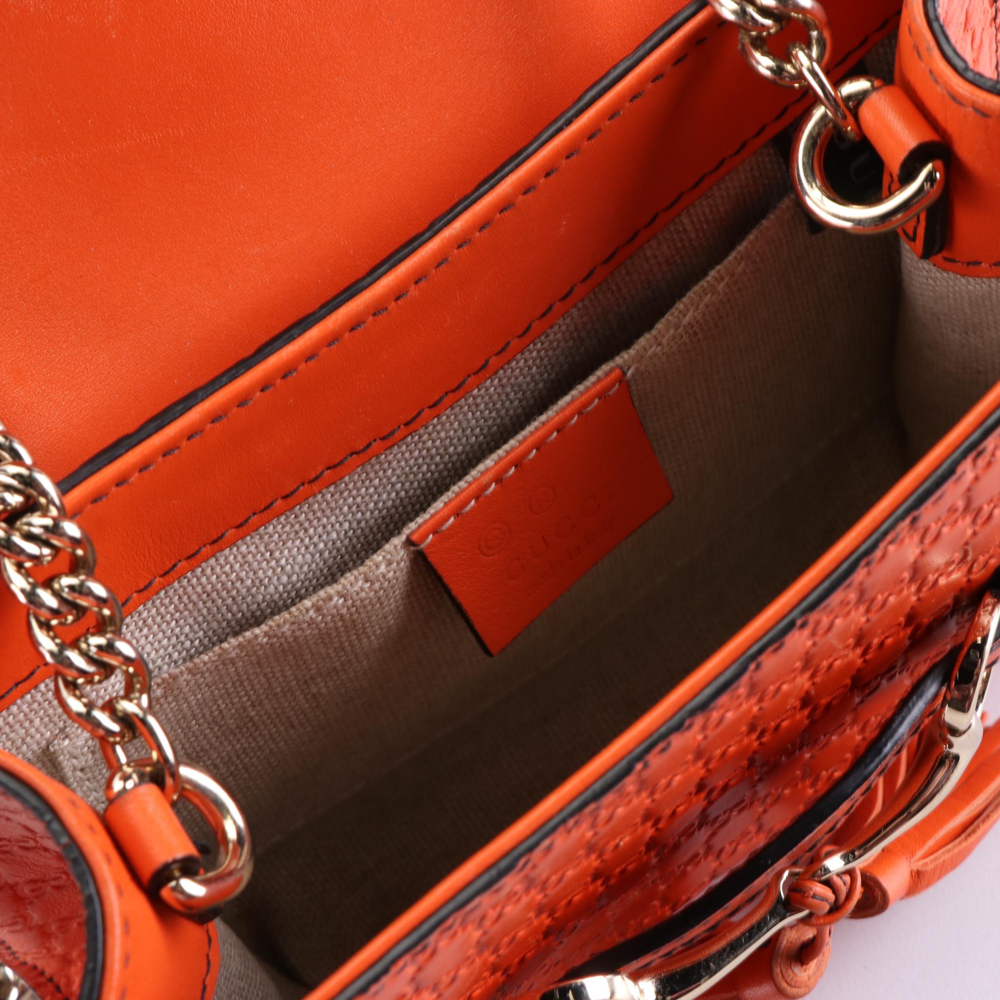 Gucci Emily Crossbody Front Flap Bag in Microguccissima Leather