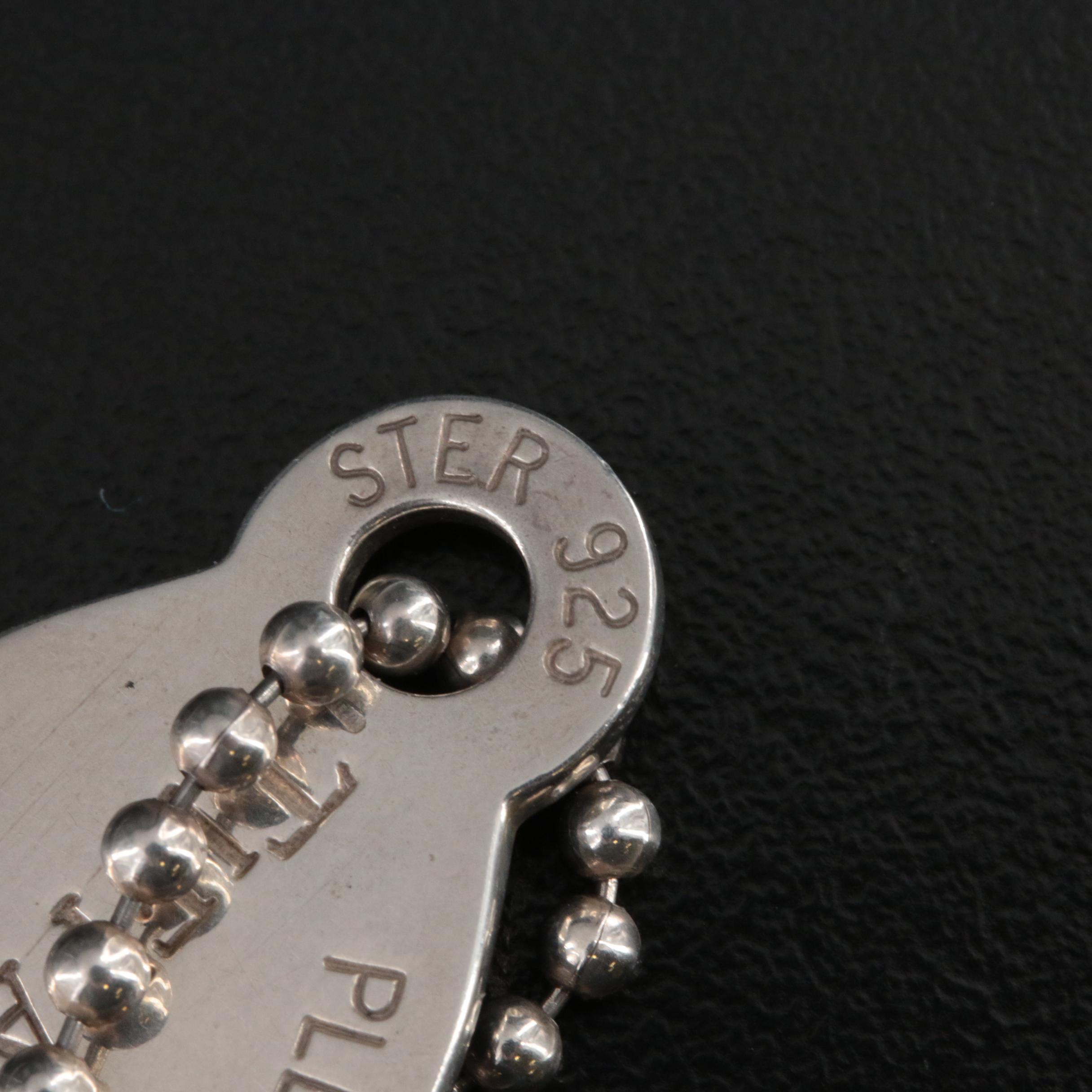 Tiffany & Co. Sterling Please Return to Tiffany Oval Tag Pendant Necklace