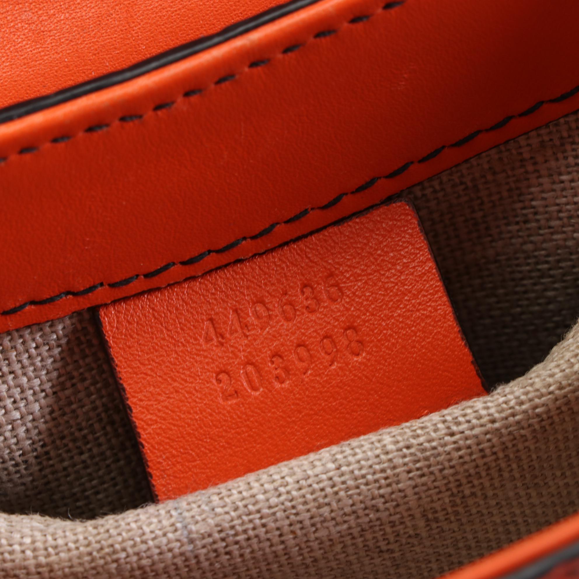 Gucci Emily Crossbody Front Flap Bag in Microguccissima Leather