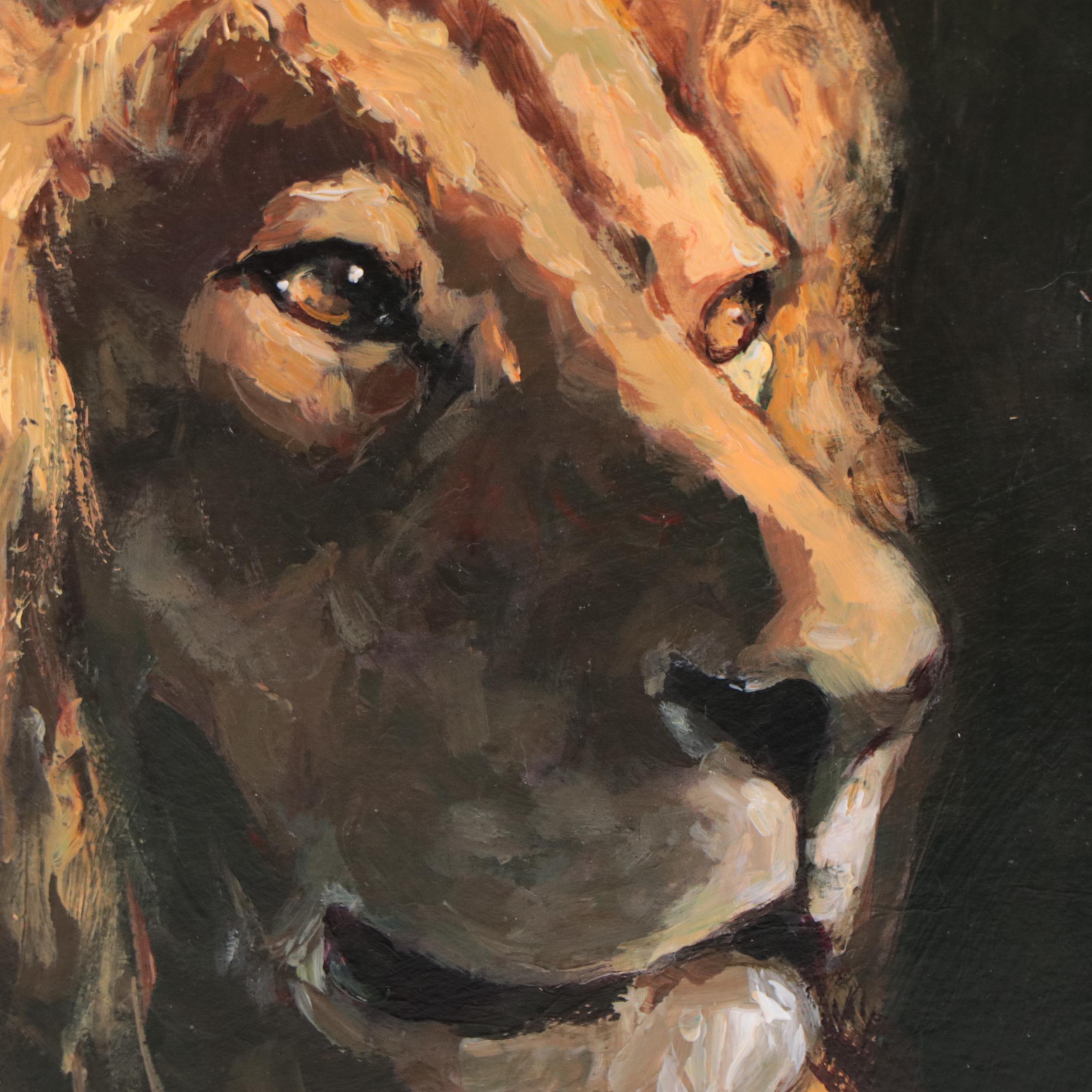 Oil Painting of Lion, 1994