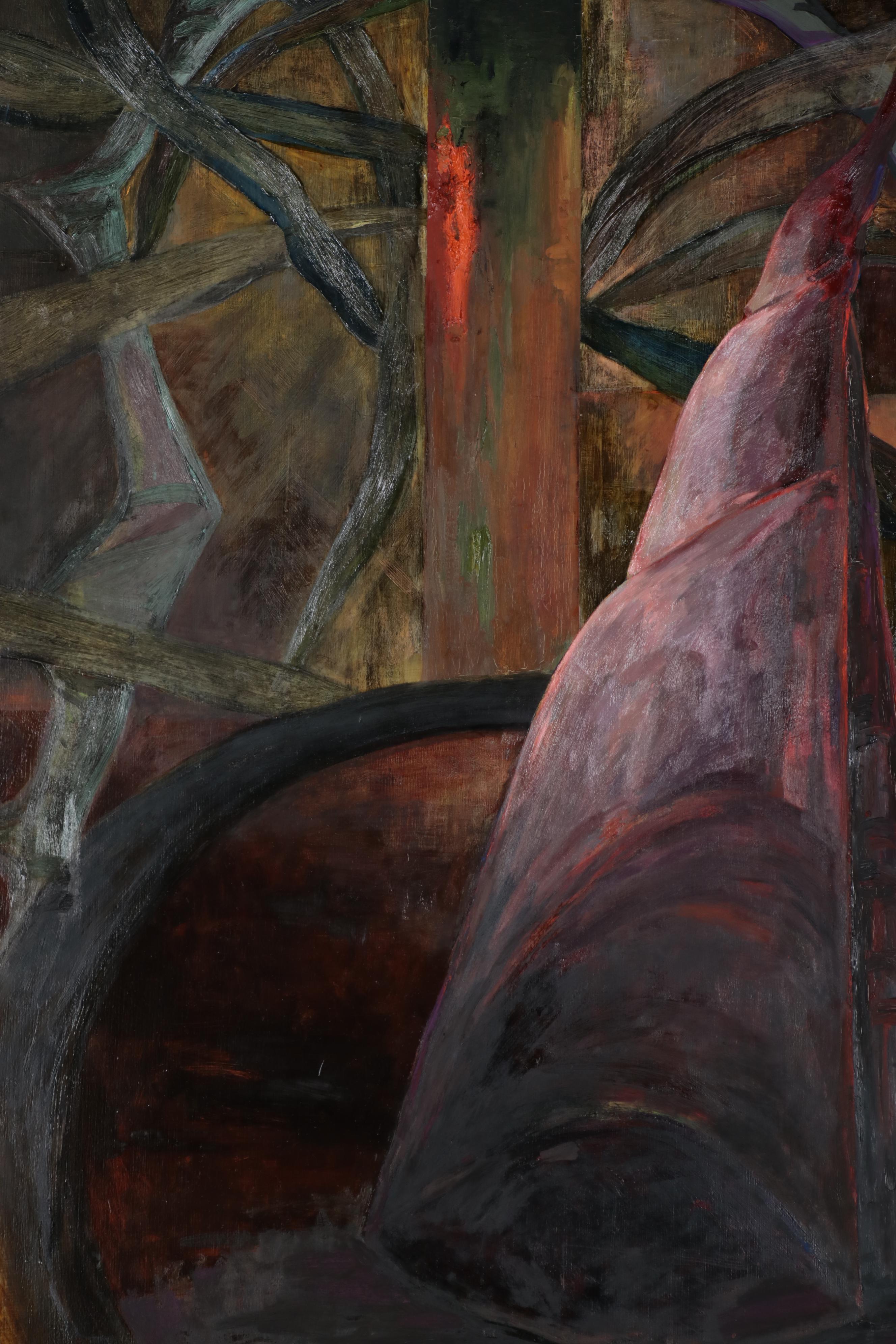 Graham Campbell Formidable Oil Painting "Maypole," 1986