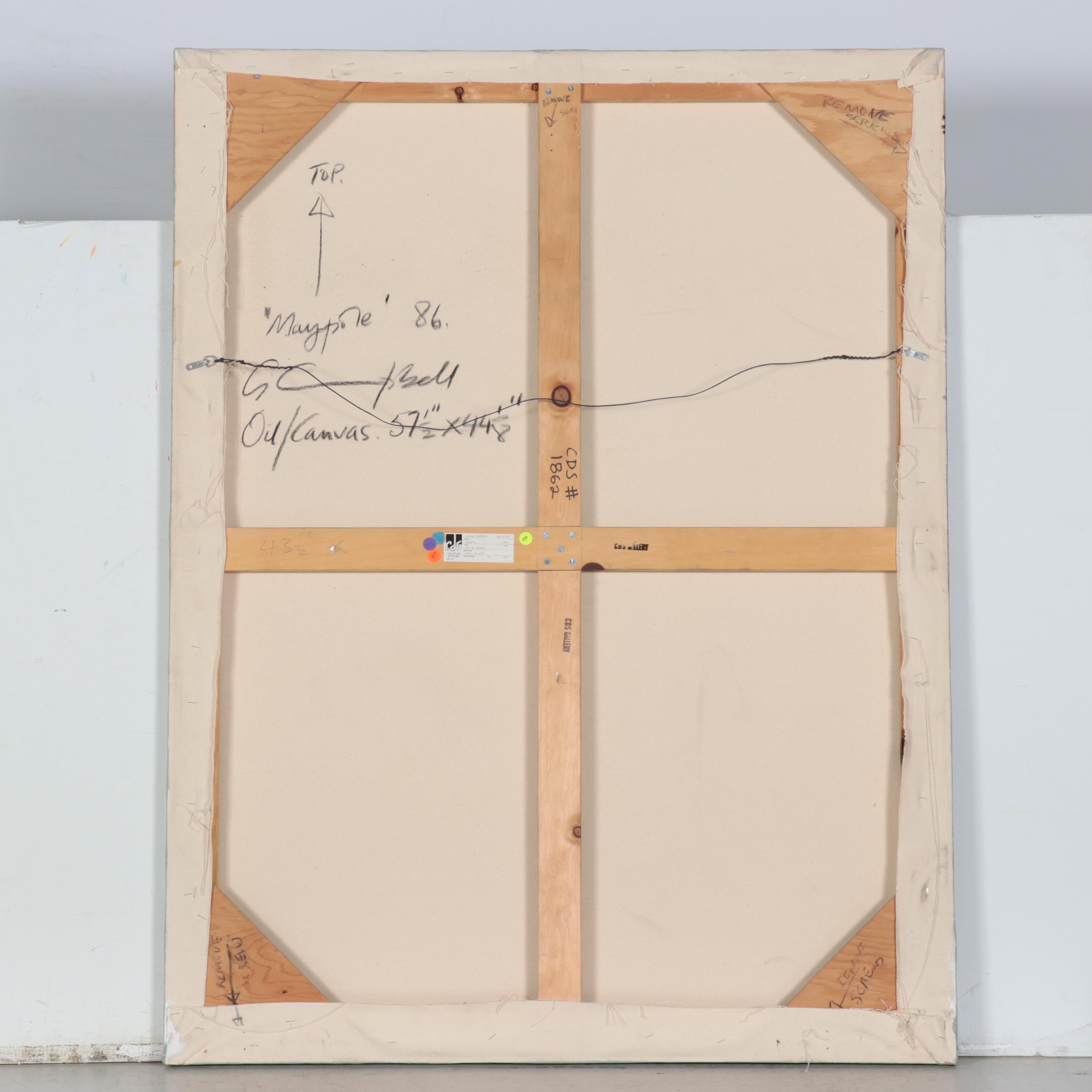 Graham Campbell Formidable Oil Painting "Maypole," 1986