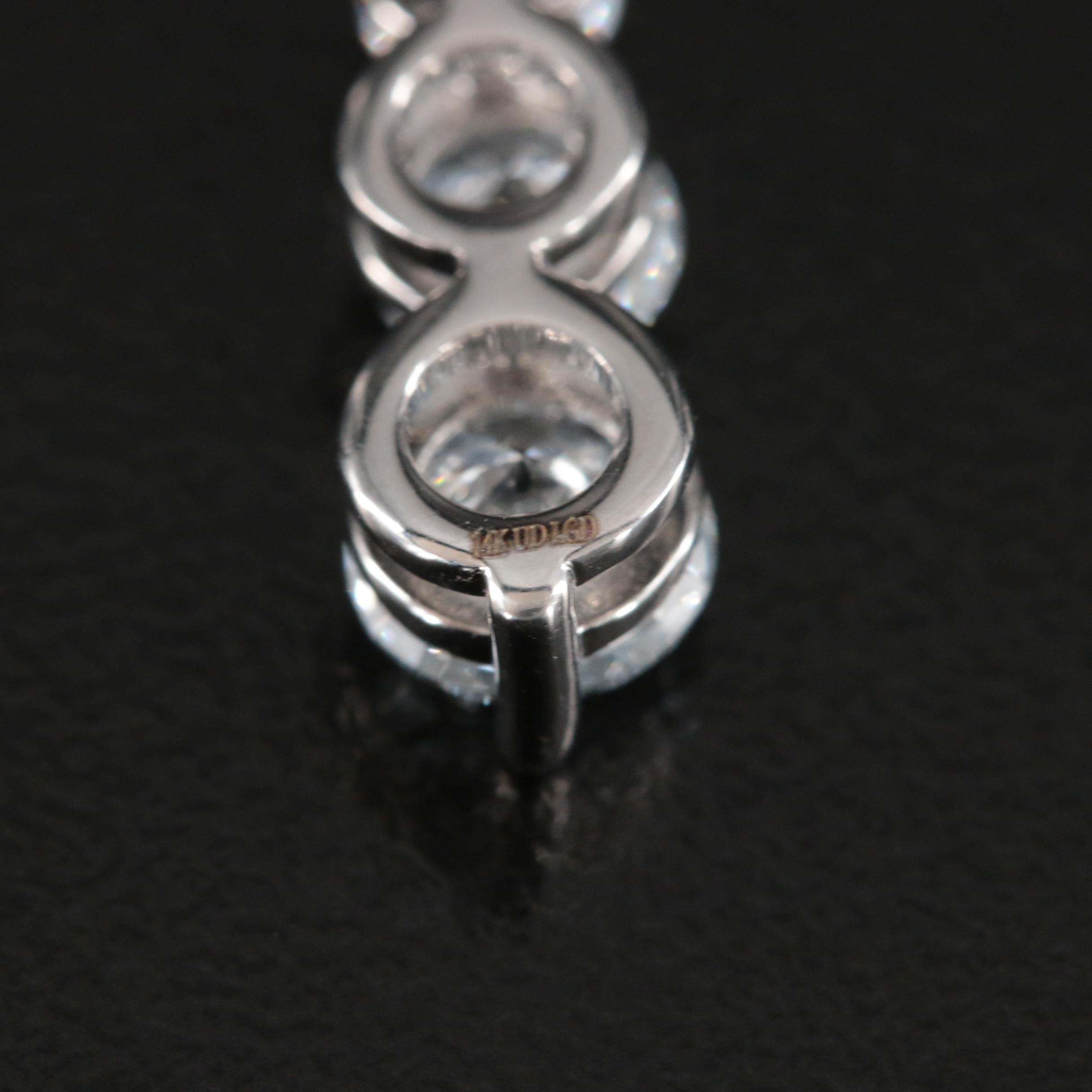 14K 1.58 CTW Lab Grown Diamond Graduated Pendant