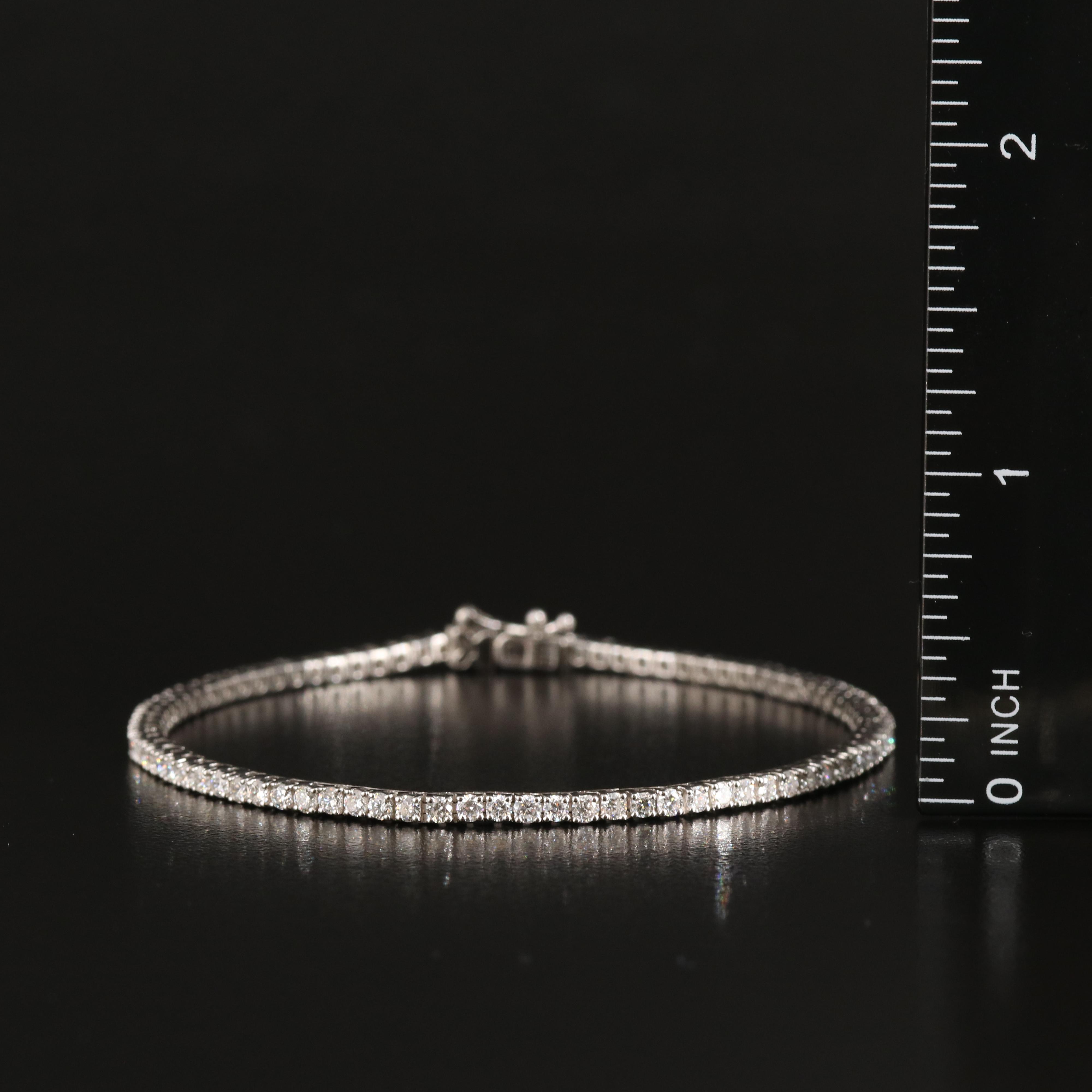 14K 3.00 CTW Lab Grown Diamond Line Bracelet with IGI Report