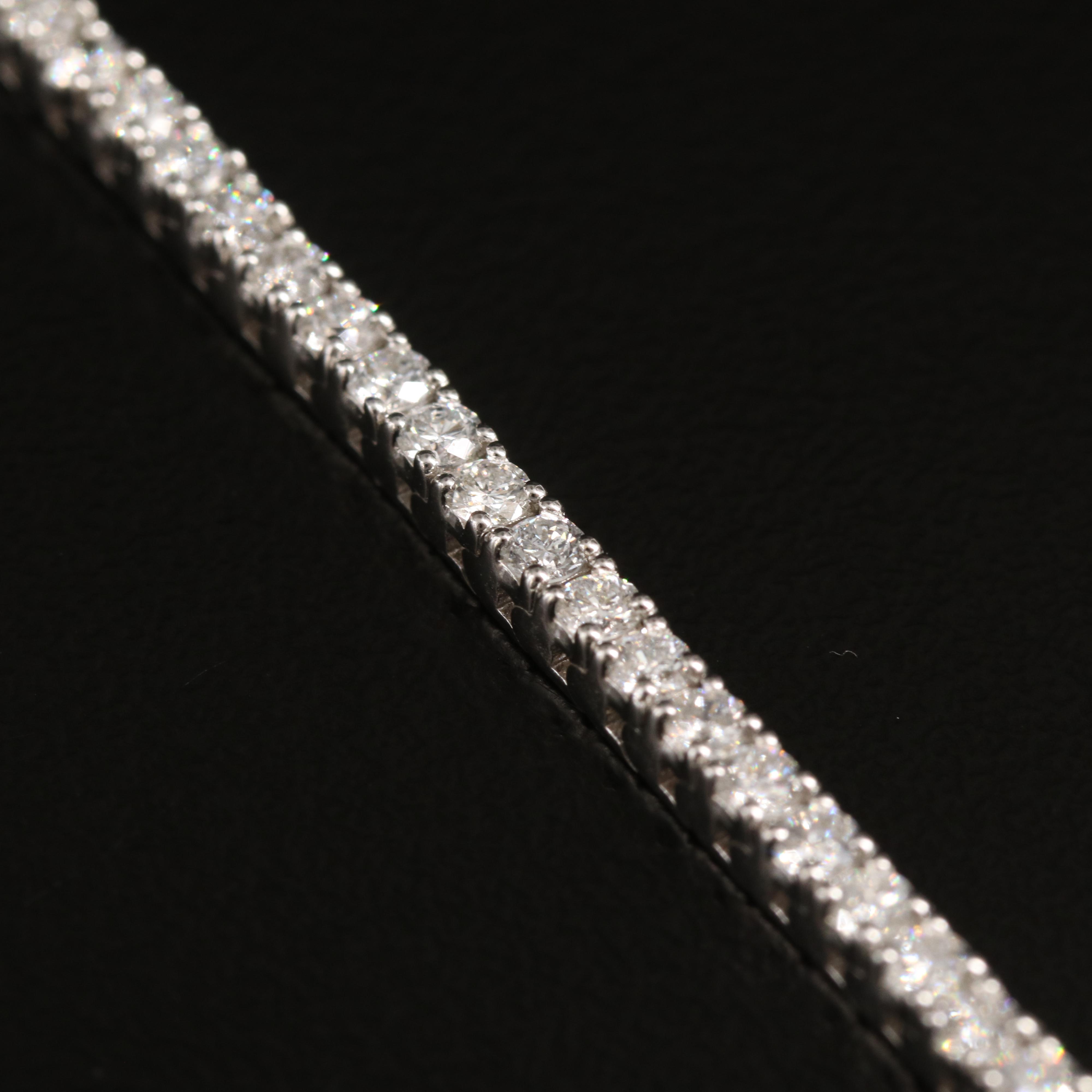 14K 3.00 CTW Lab Grown Diamond Line Bracelet with IGI Report