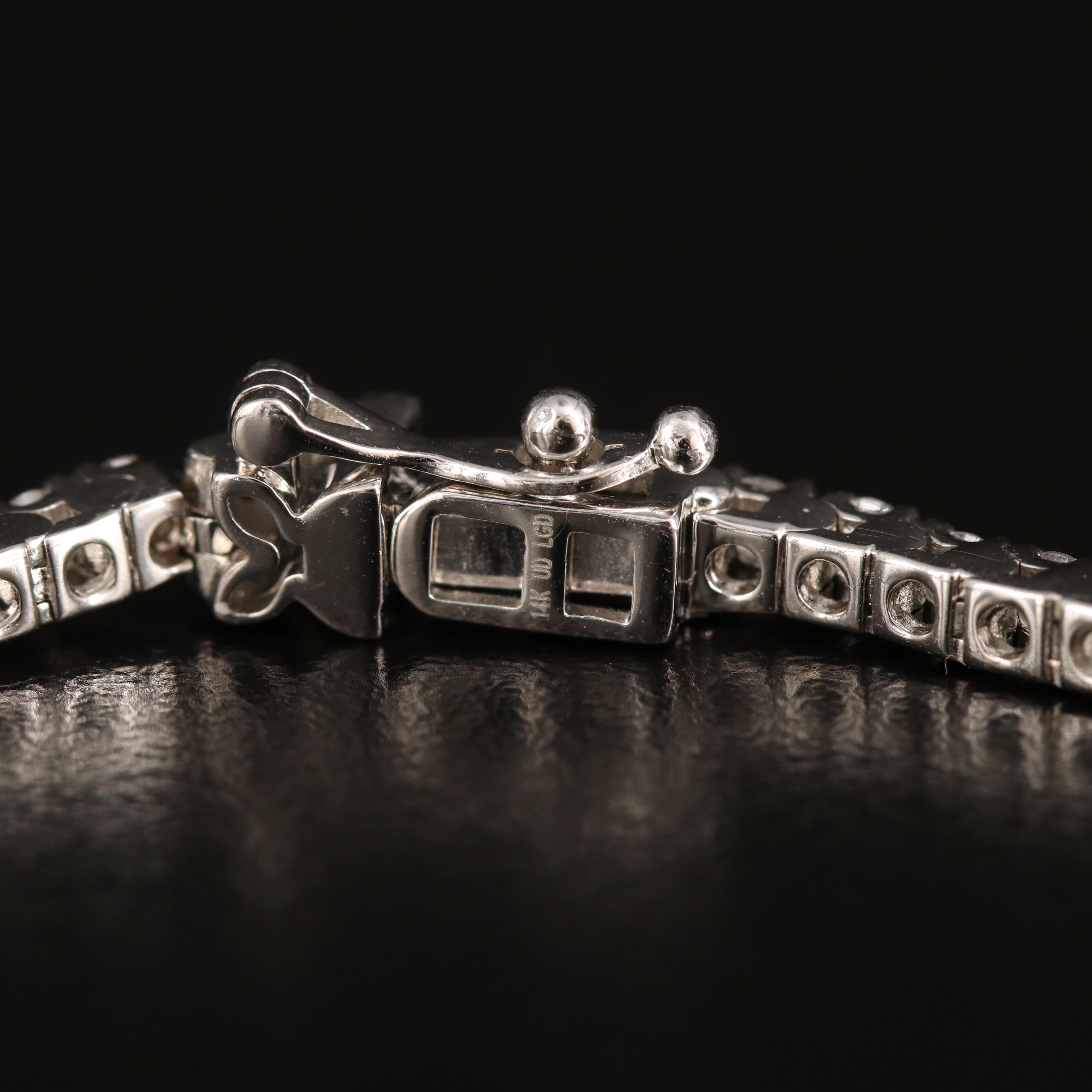 14K 3.00 CTW Lab Grown Diamond Line Bracelet with IGI Report