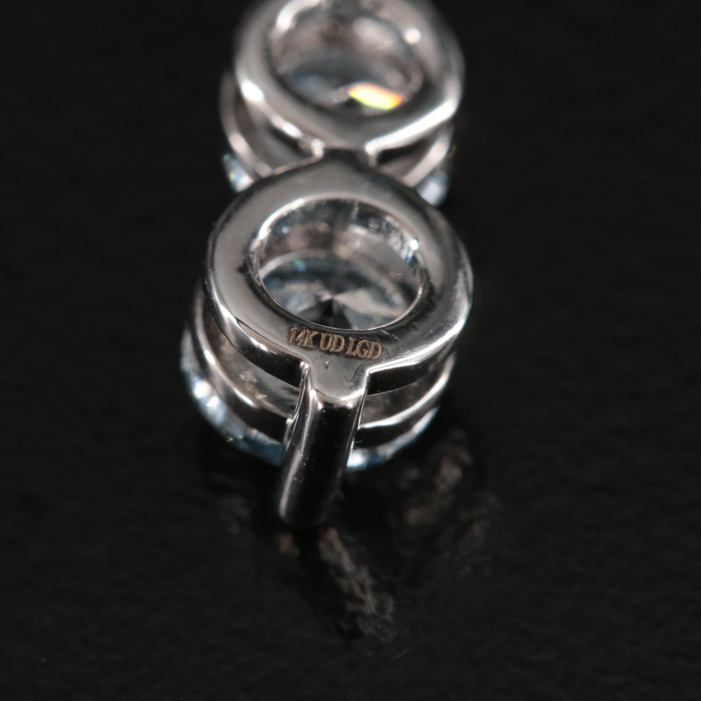 14K 1.52 CTW Lab Grown Diamond Graduated Pendant