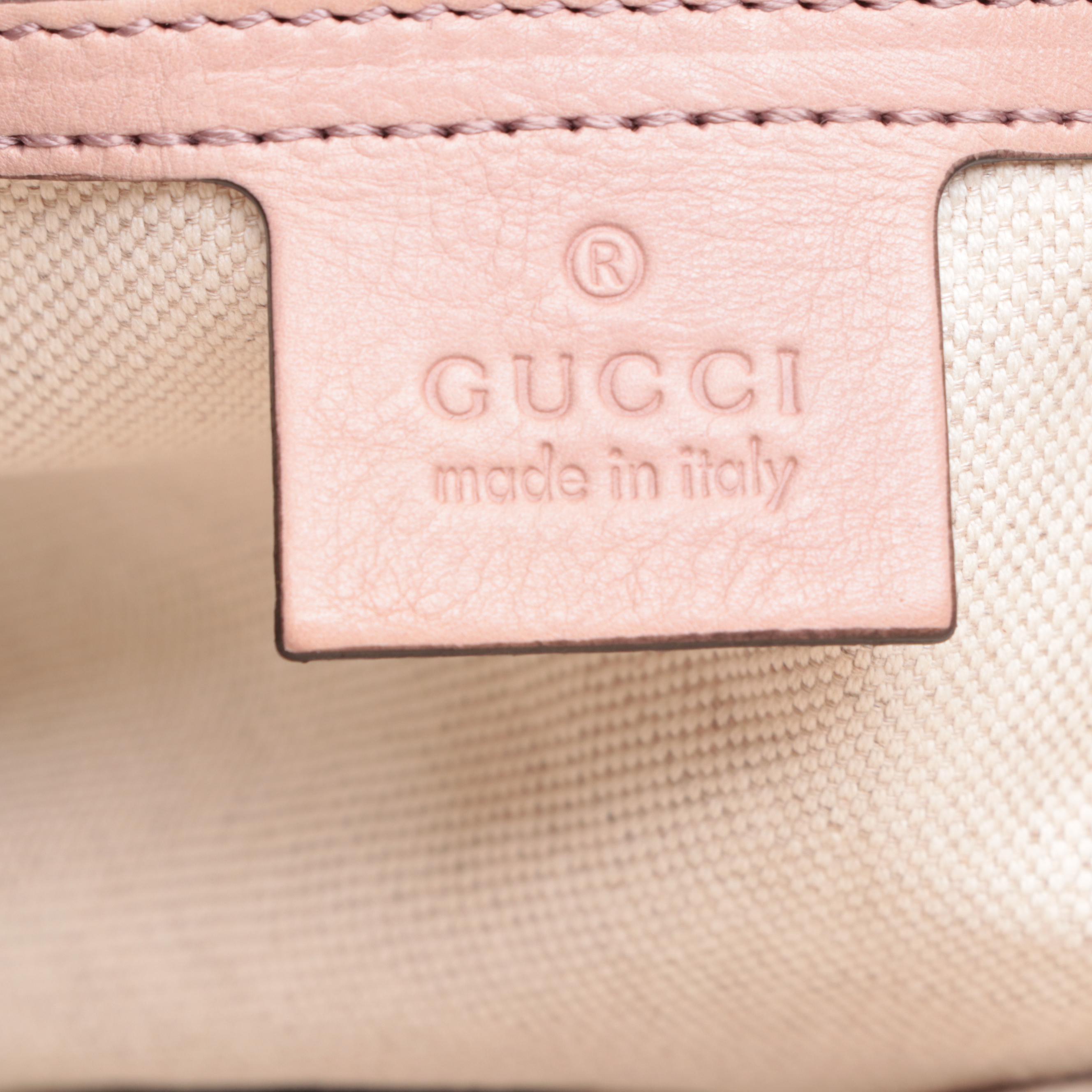 Gucci Stirrup Tote in GG Canvas and Leather Trim