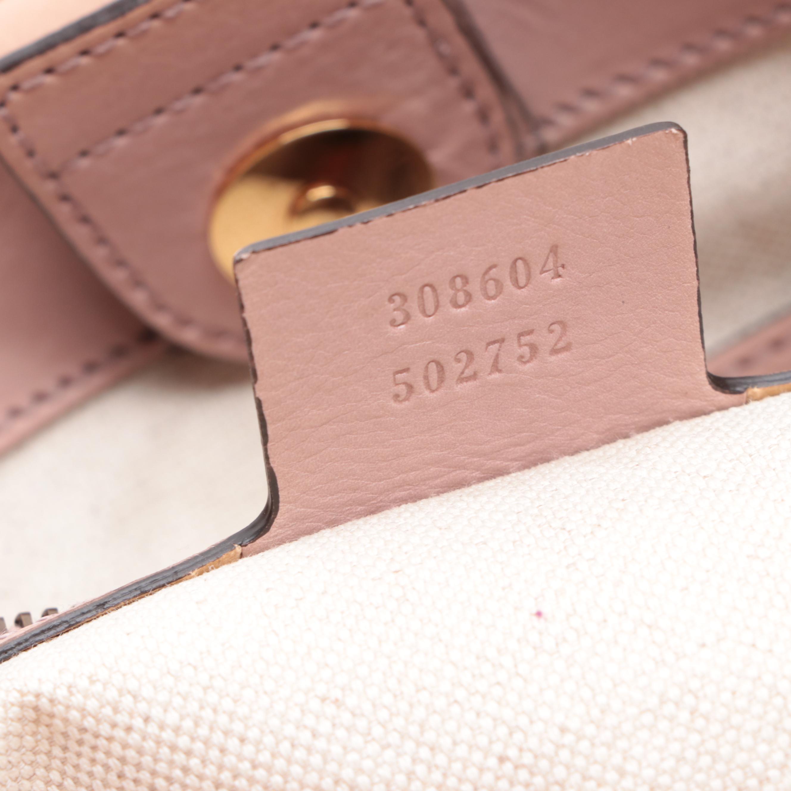 Gucci Stirrup Tote in GG Canvas and Leather Trim