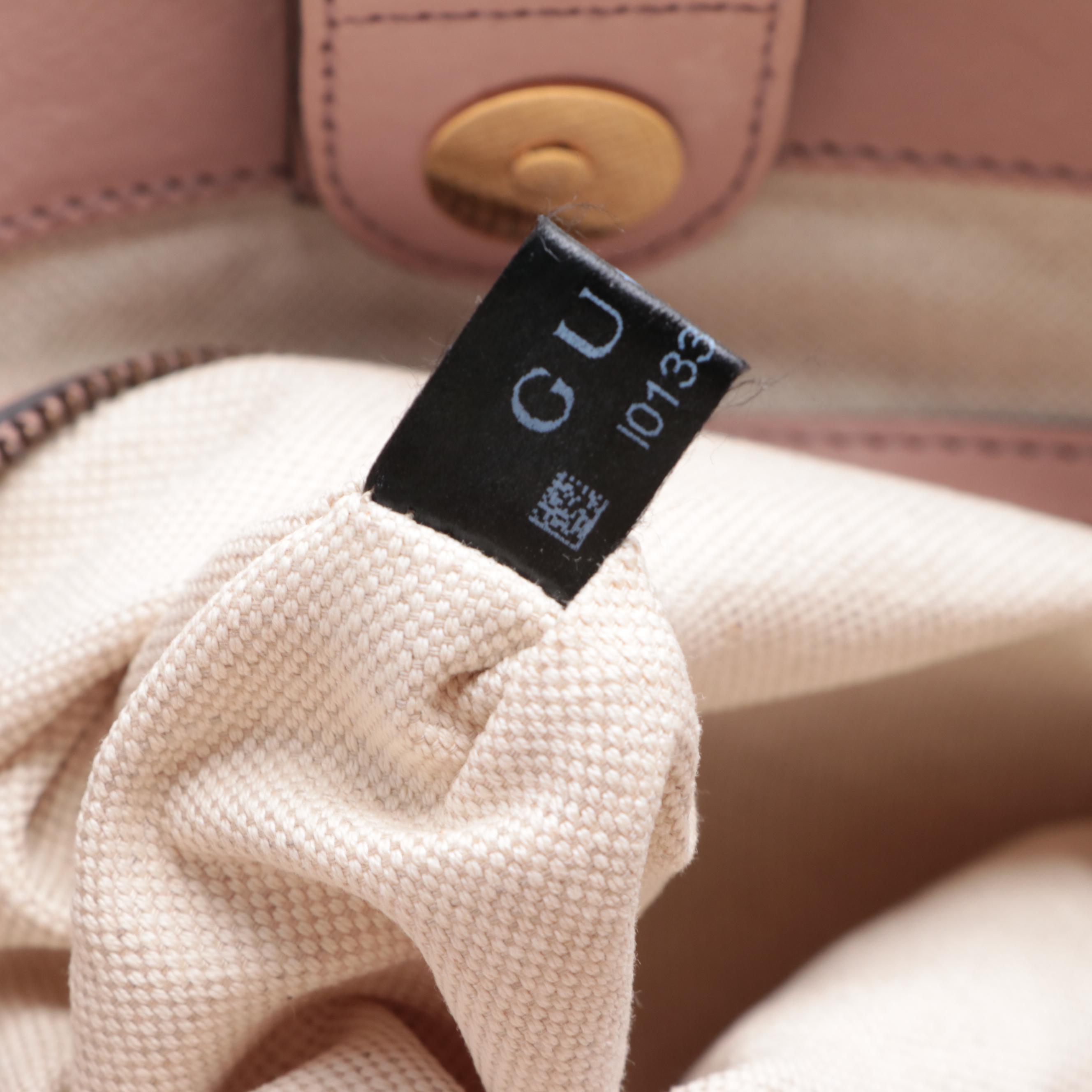 Gucci Stirrup Tote in GG Canvas and Leather Trim