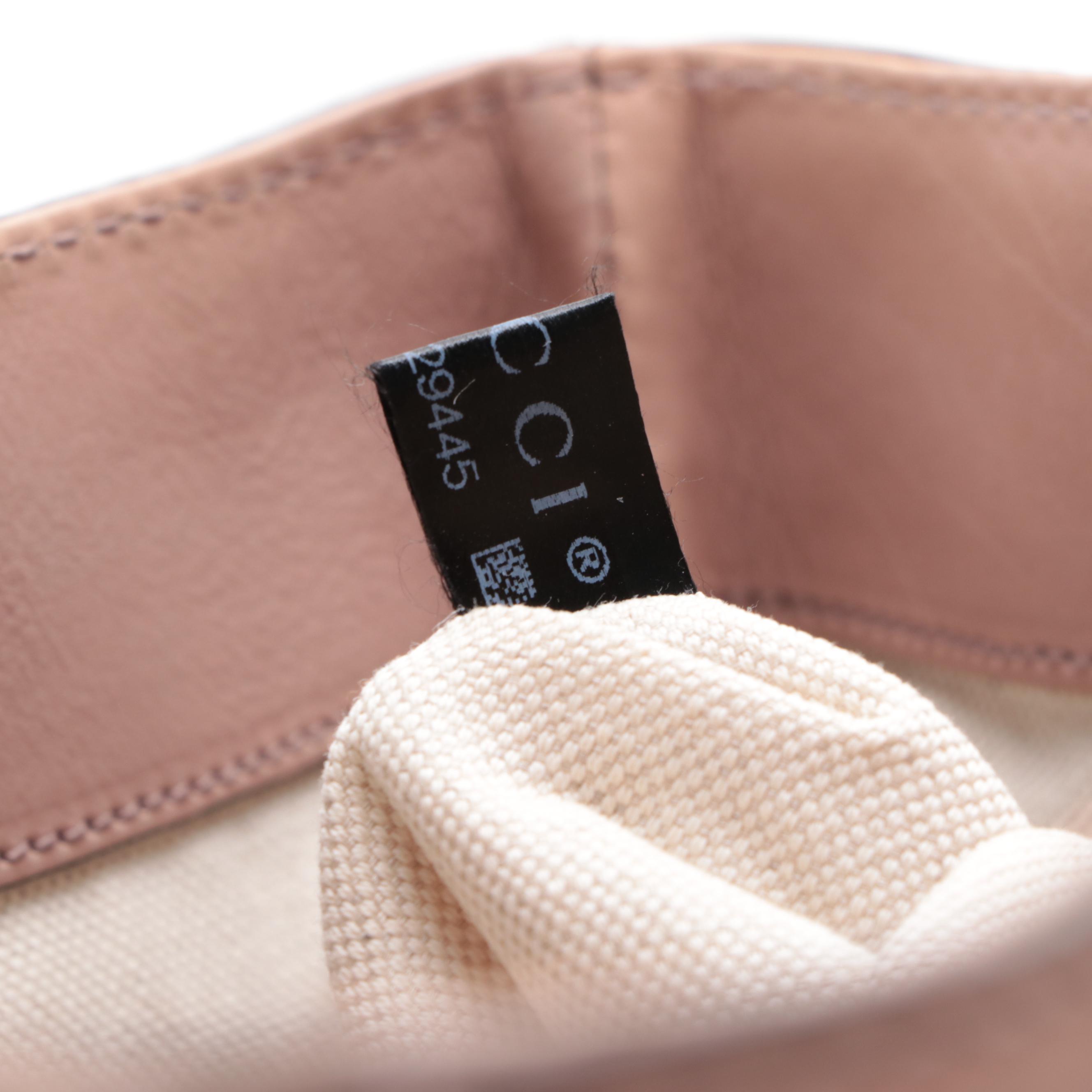 Gucci Stirrup Tote in GG Canvas and Leather Trim