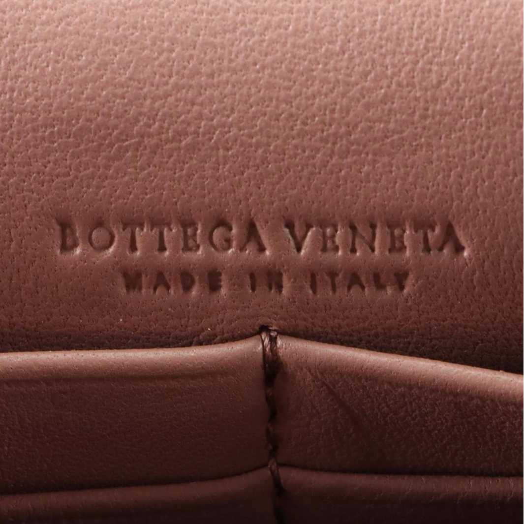 Bottega Veneta Flap Wallet in Intrecciato Nappa Leather with Chain Strap