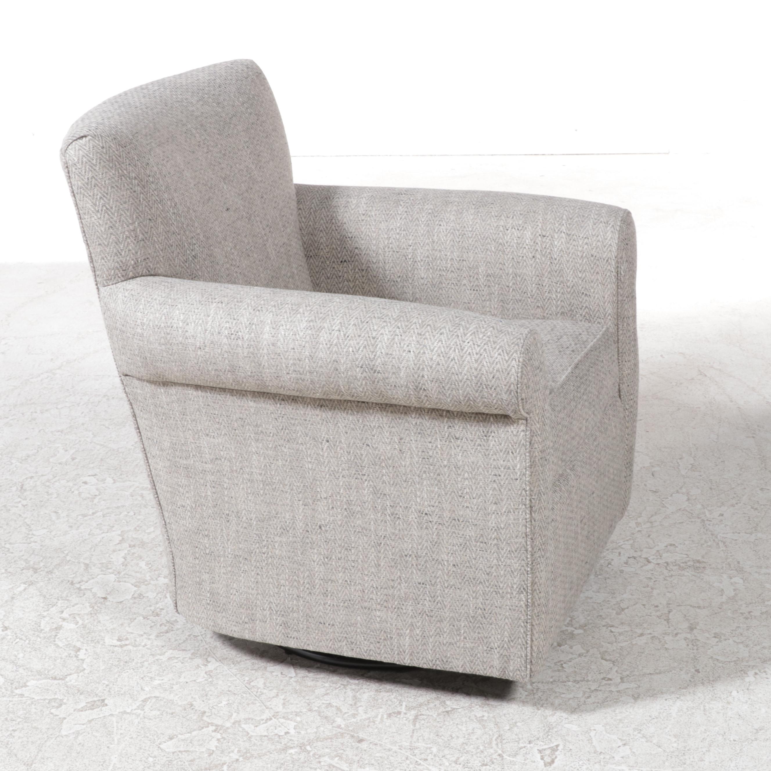 Arhaus "Duvall" Swivel-Glider in Sedaris Dolphin