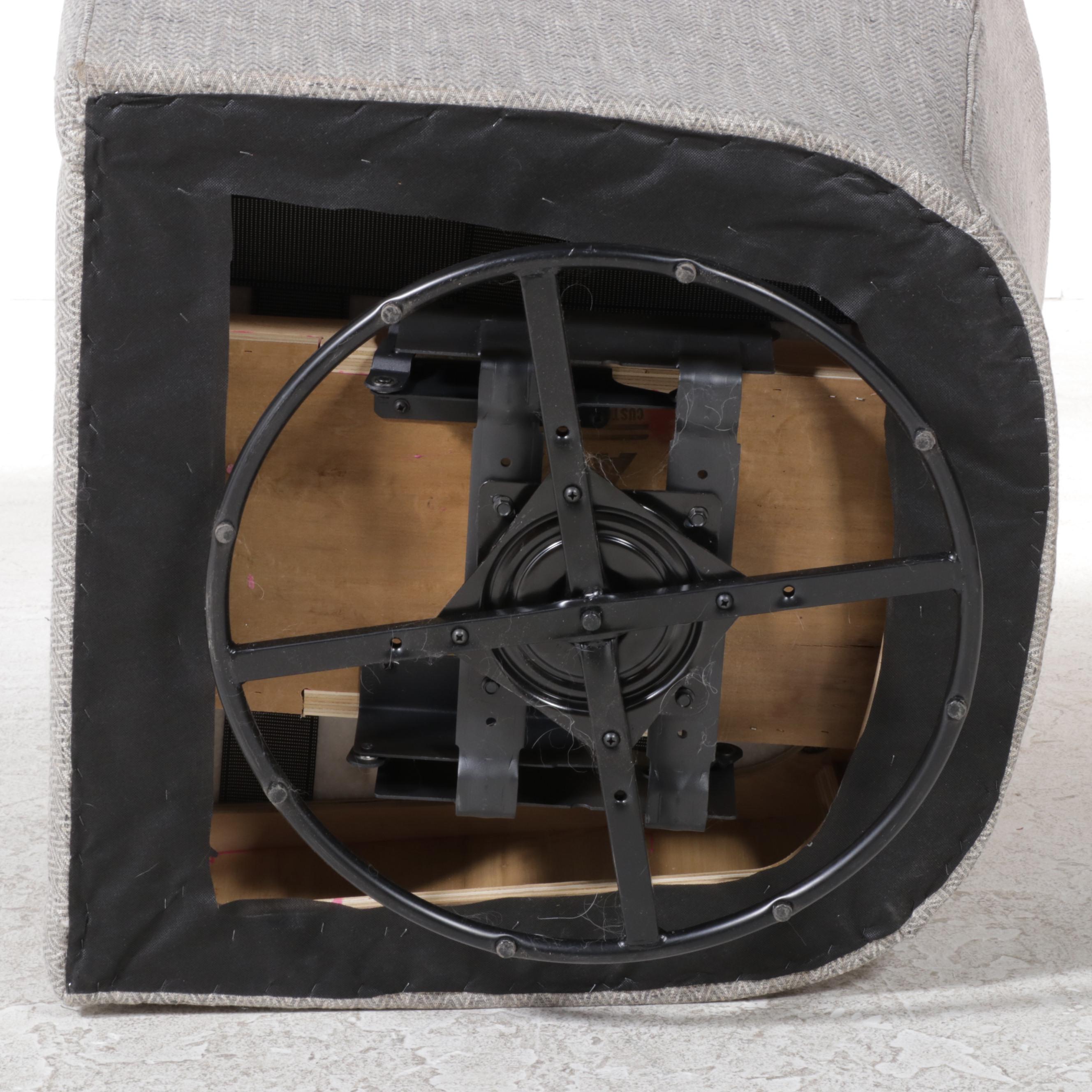 Arhaus "Duvall" Swivel-Glider in Sedaris Dolphin