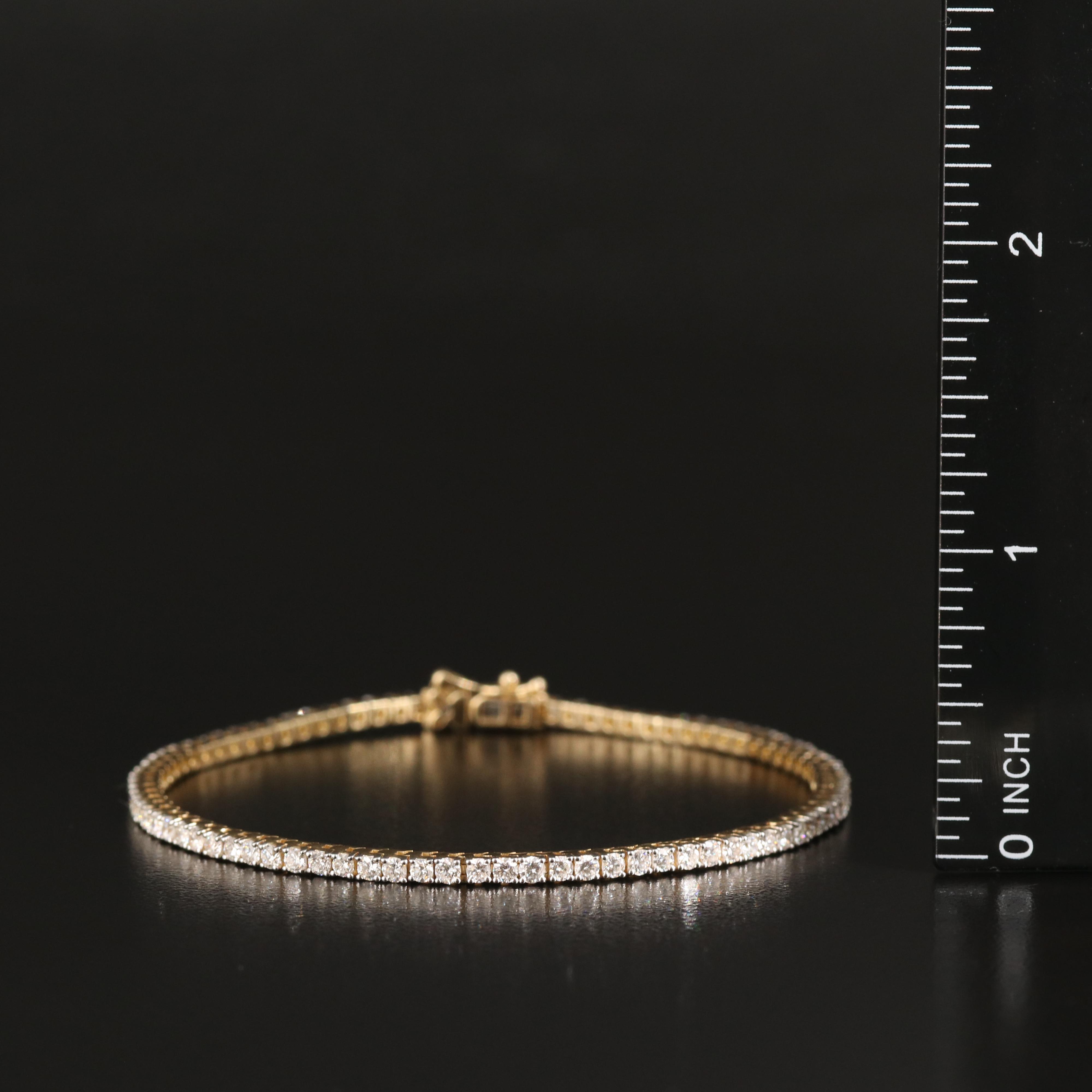 14K 3.00 CTW Lab Grown Diamond Line Bracelet with IGI Report