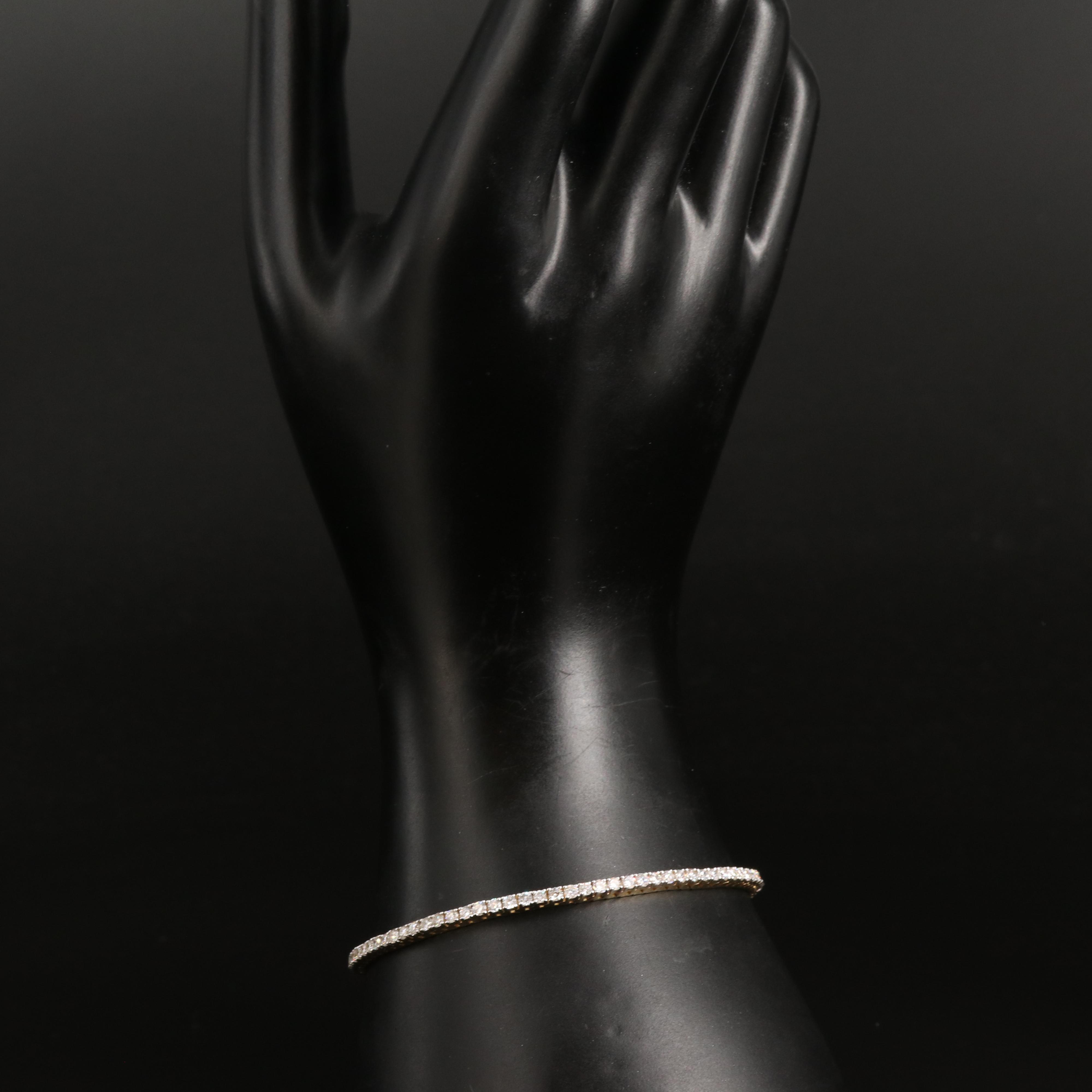 14K 3.00 CTW Lab Grown Diamond Line Bracelet with IGI Report