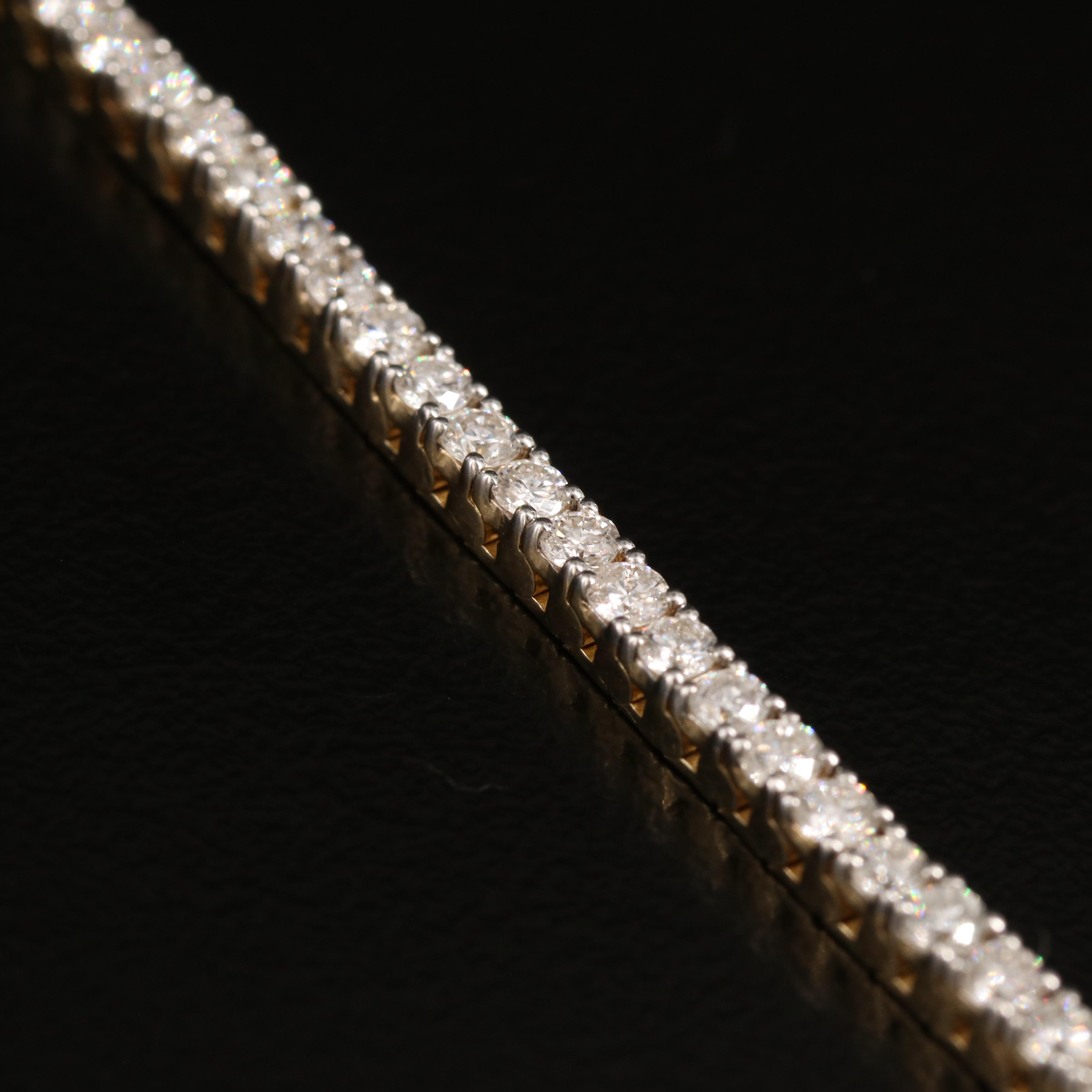 14K 3.00 CTW Lab Grown Diamond Line Bracelet with IGI Report