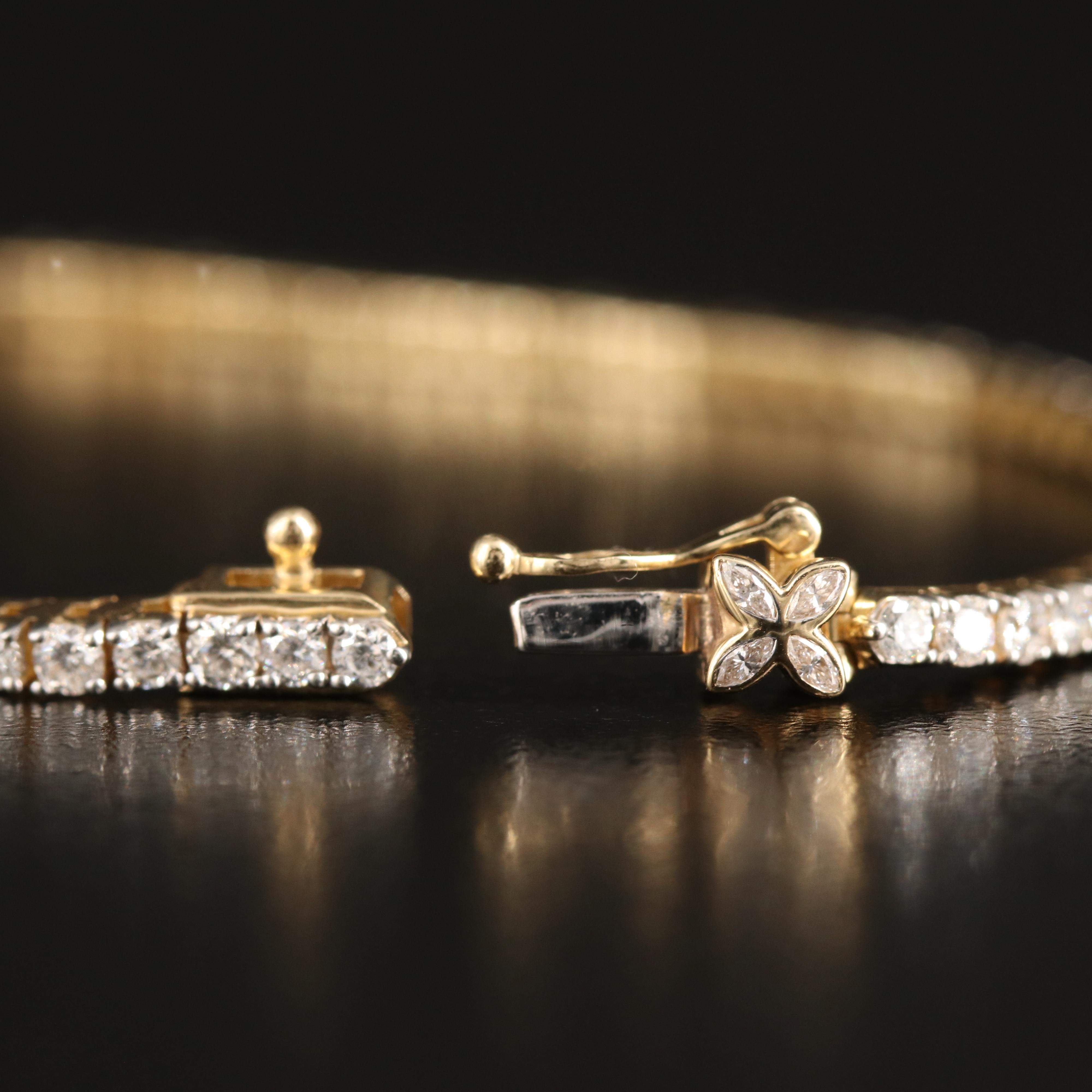 14K 3.00 CTW Lab Grown Diamond Line Bracelet with IGI Report