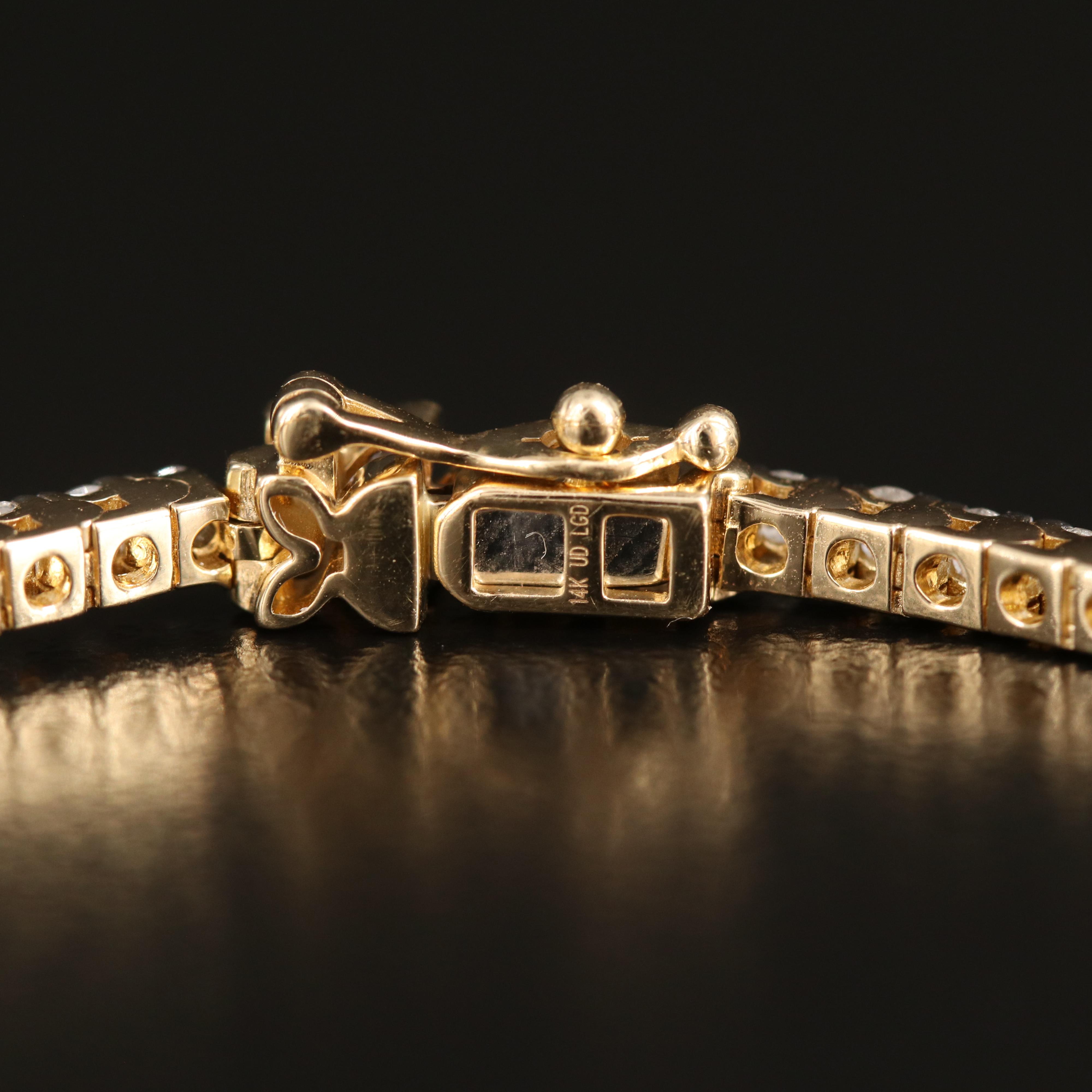 14K 3.00 CTW Lab Grown Diamond Line Bracelet with IGI Report