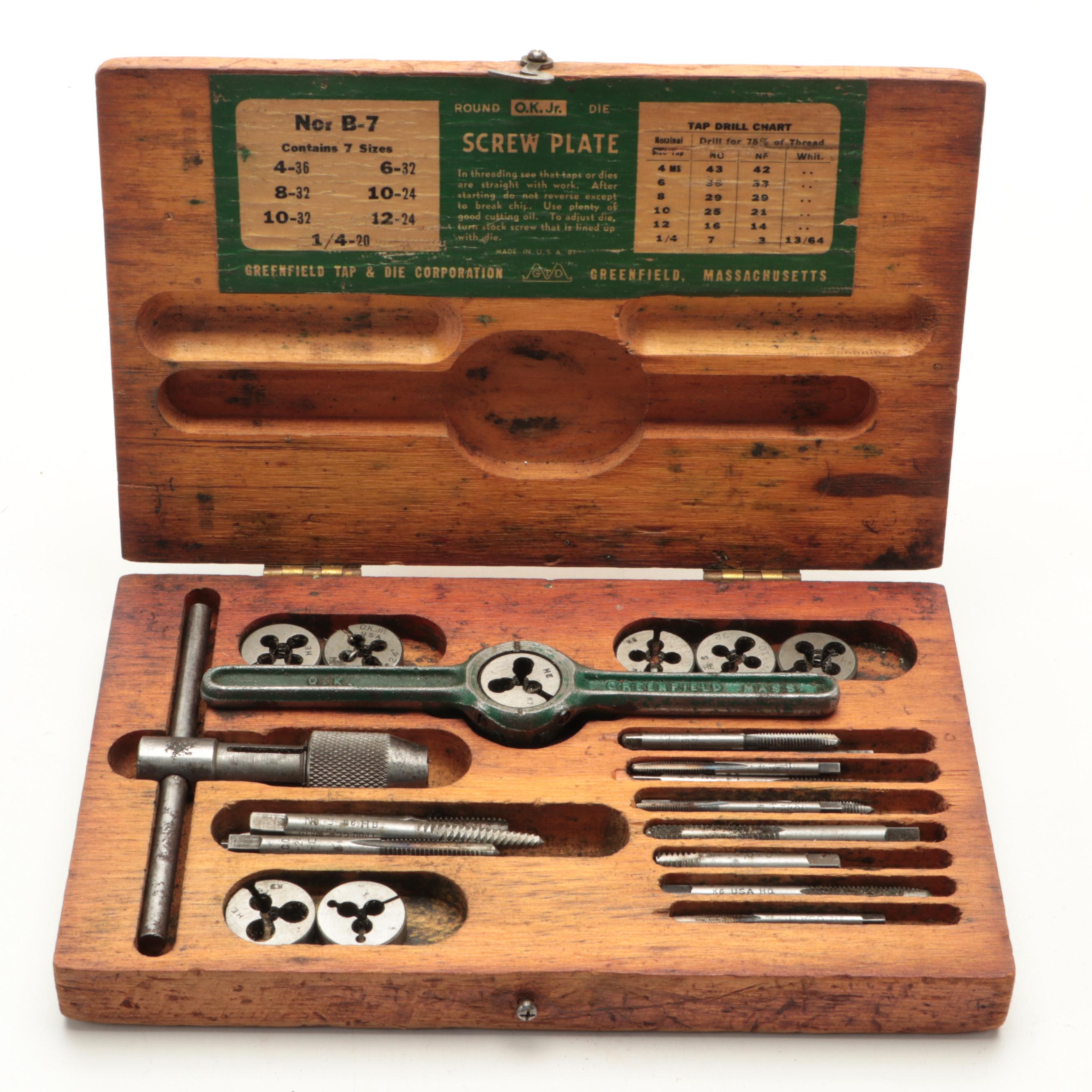 Woodworker Tool Collection with Greenfield Tap & Die Set and Stanley Tools