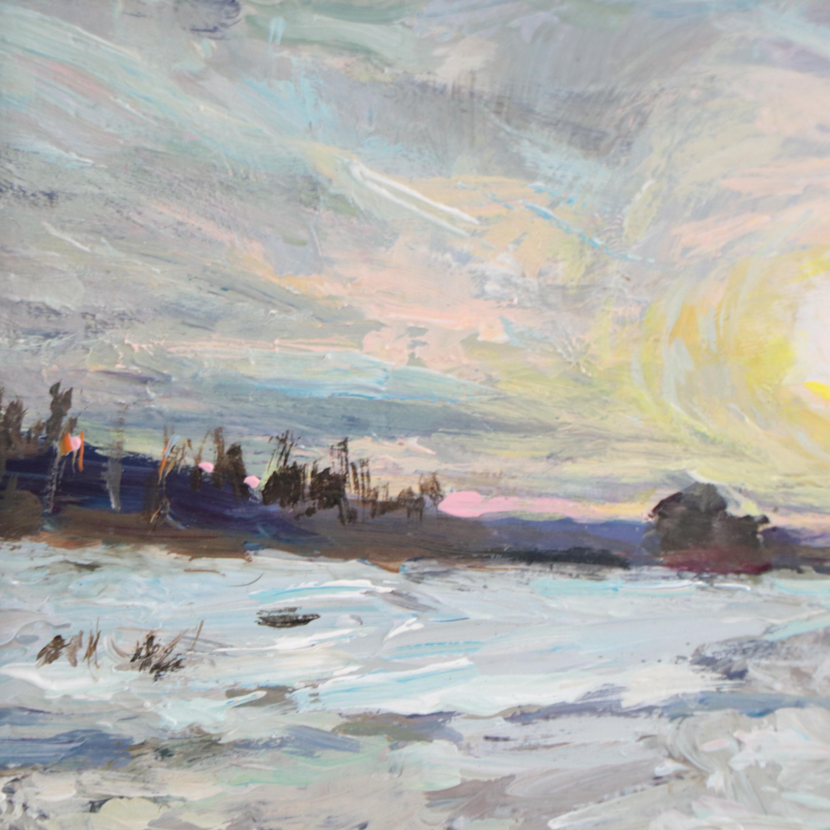 Agnes Rey Oil Painting of Horse "The Winter Sun," 2022