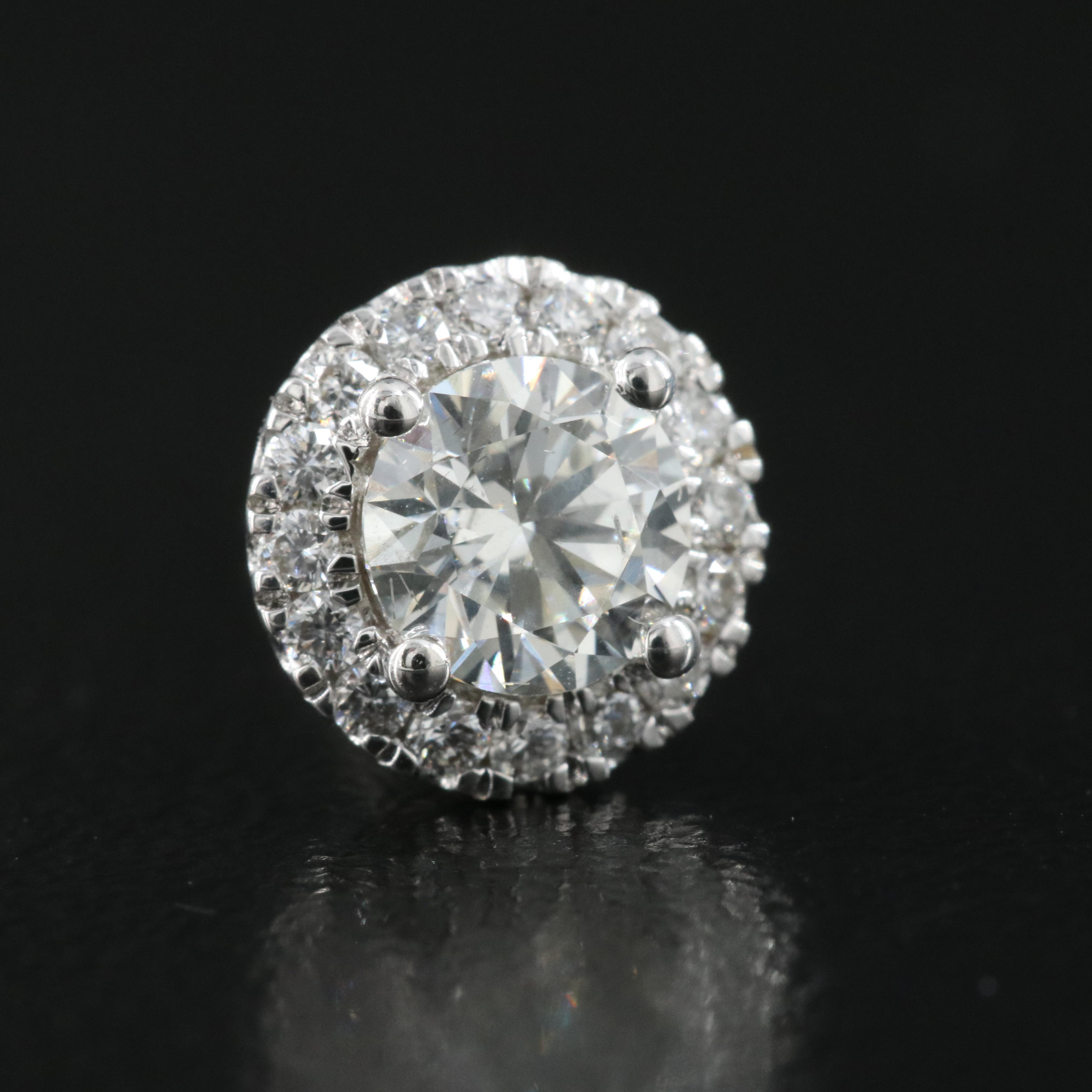 14K 0.96 CTW Lab Grown Diamond Cluster Stud Earrings