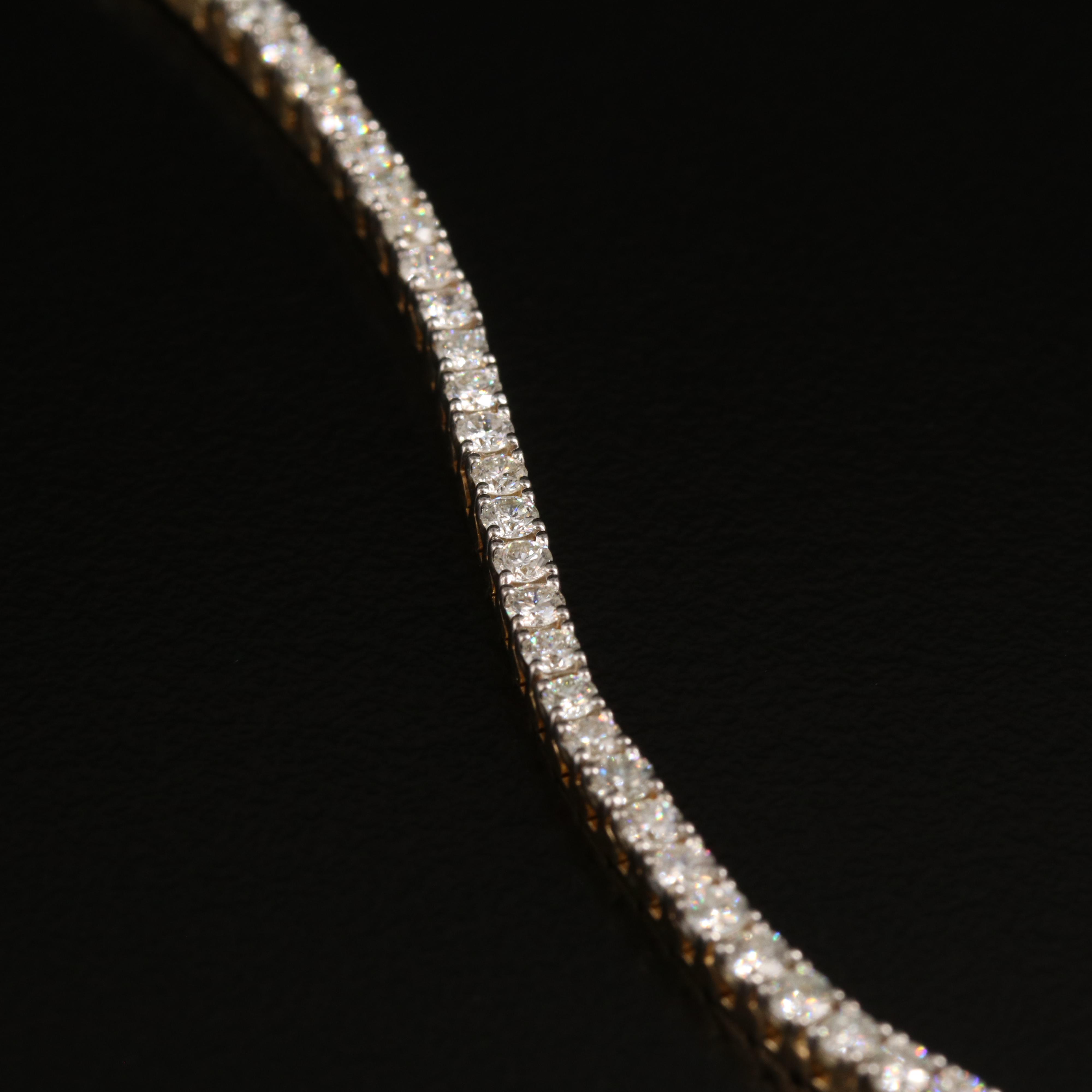 14K 3.00 CTW Lab Grown Diamond Line Bracelet with IGI Report