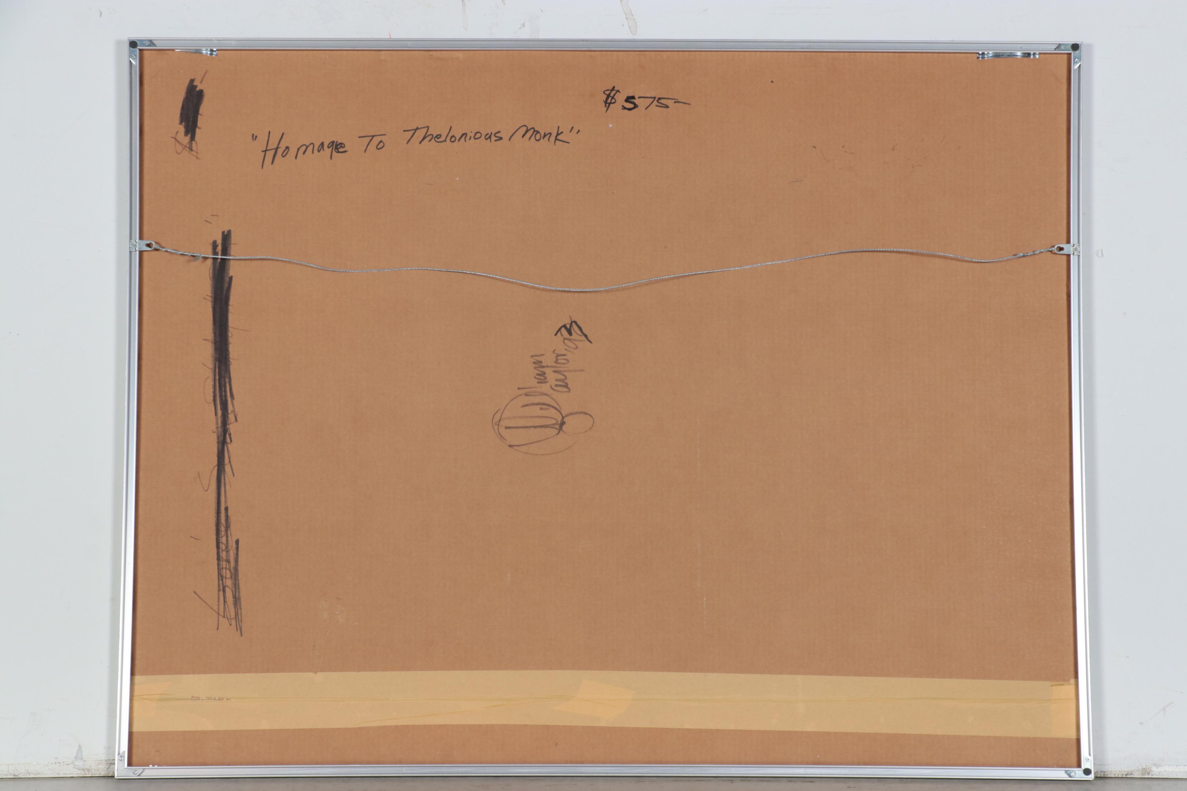 William "Bill" Clifford Taylor Mixed Media "Homage to Thelonious Monk," 1993