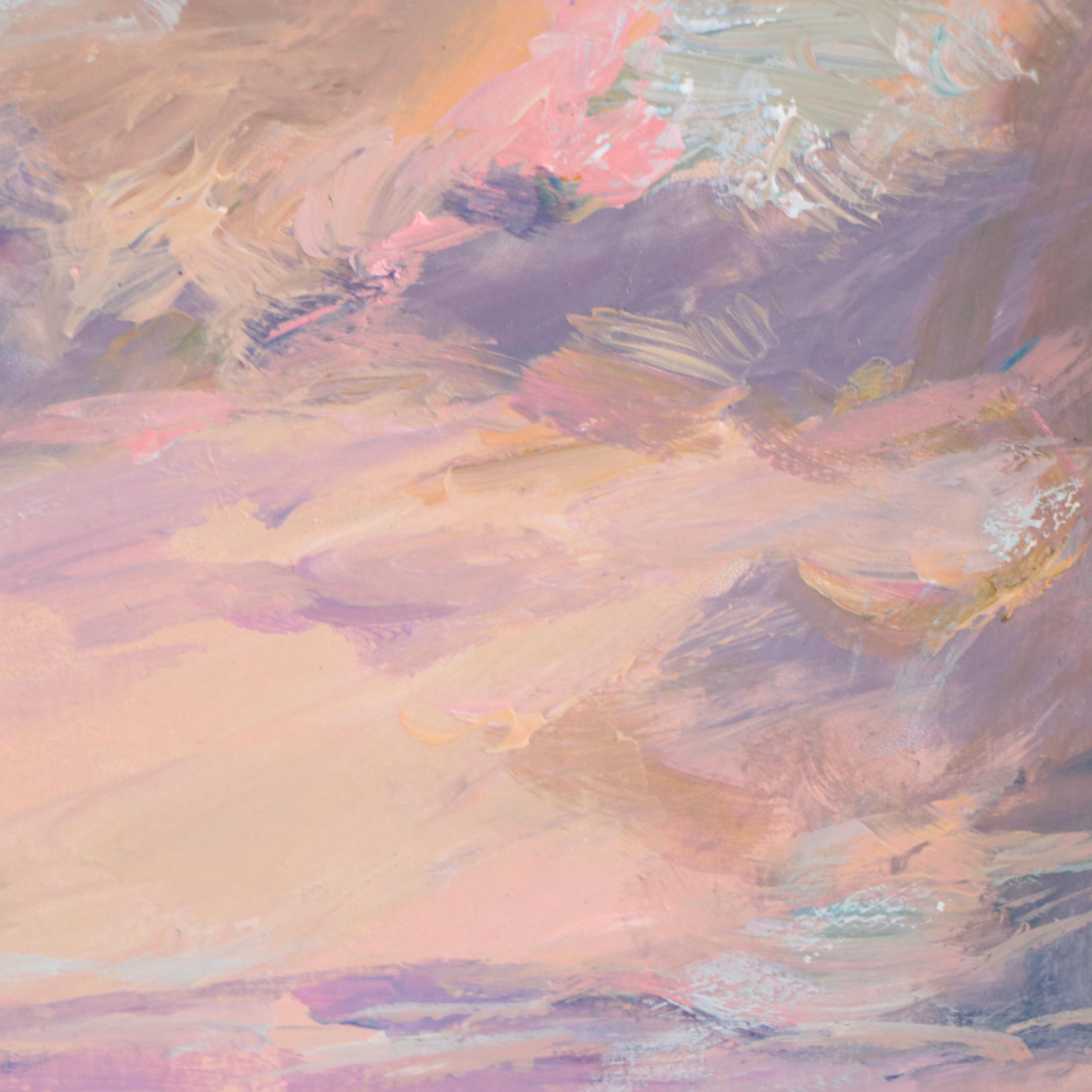 Agnes Rey Oil Painting of Cows In Landscape, 2022