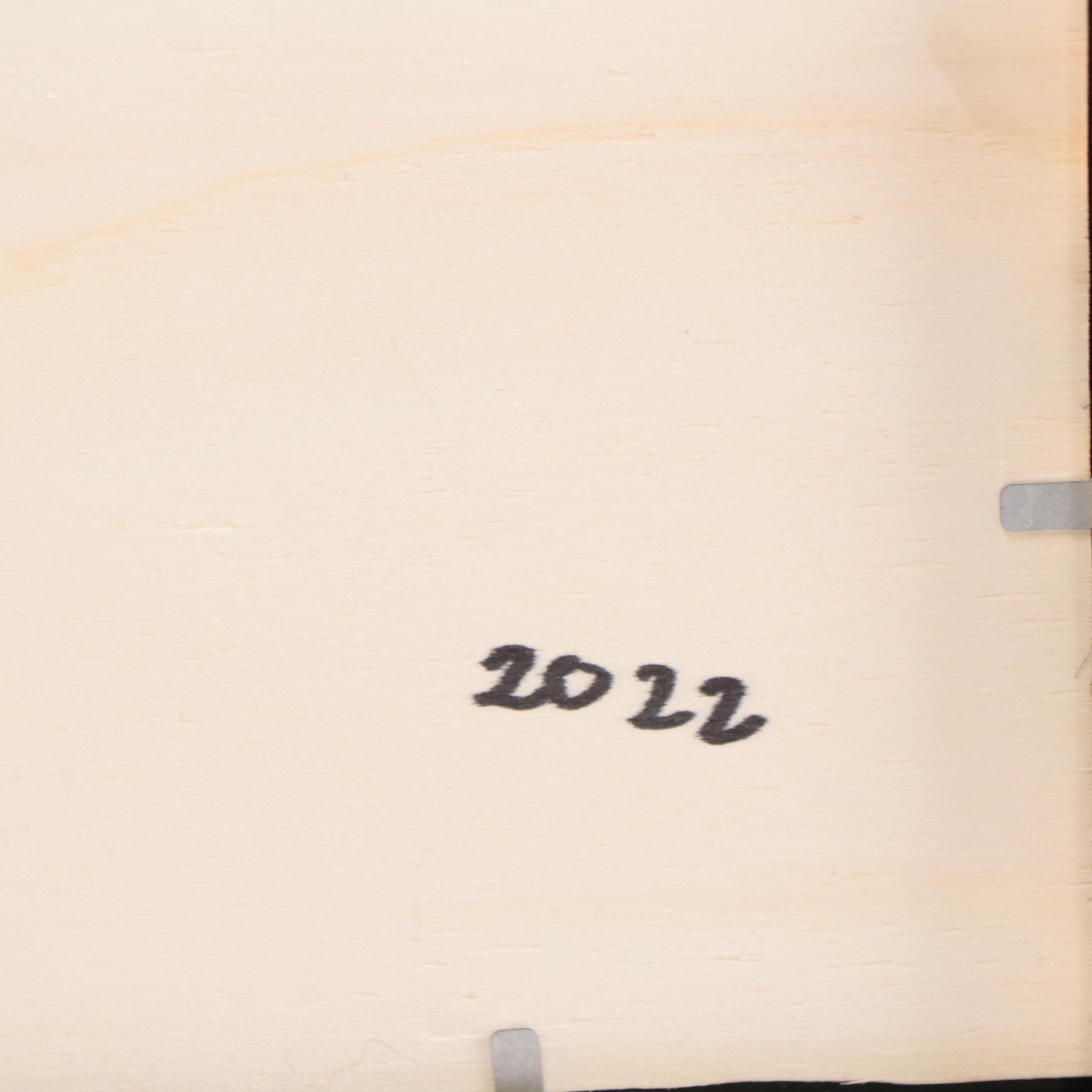 Agnes Rey Oil Painting of Cows In Landscape, 2022