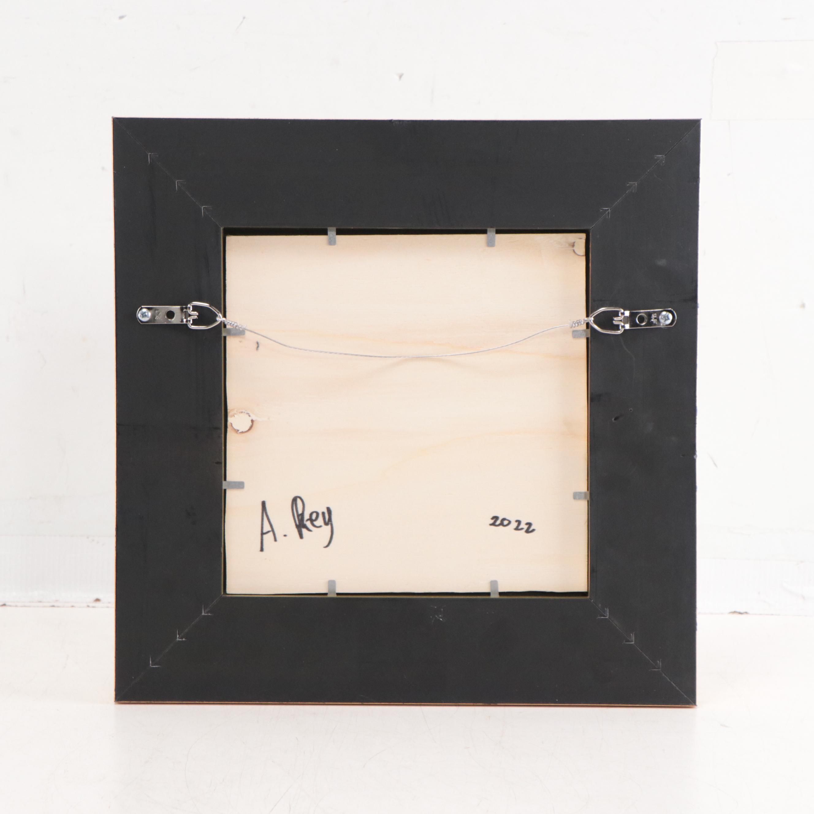 Agnes Rey Oil Painting of Cows In Landscape, 2022