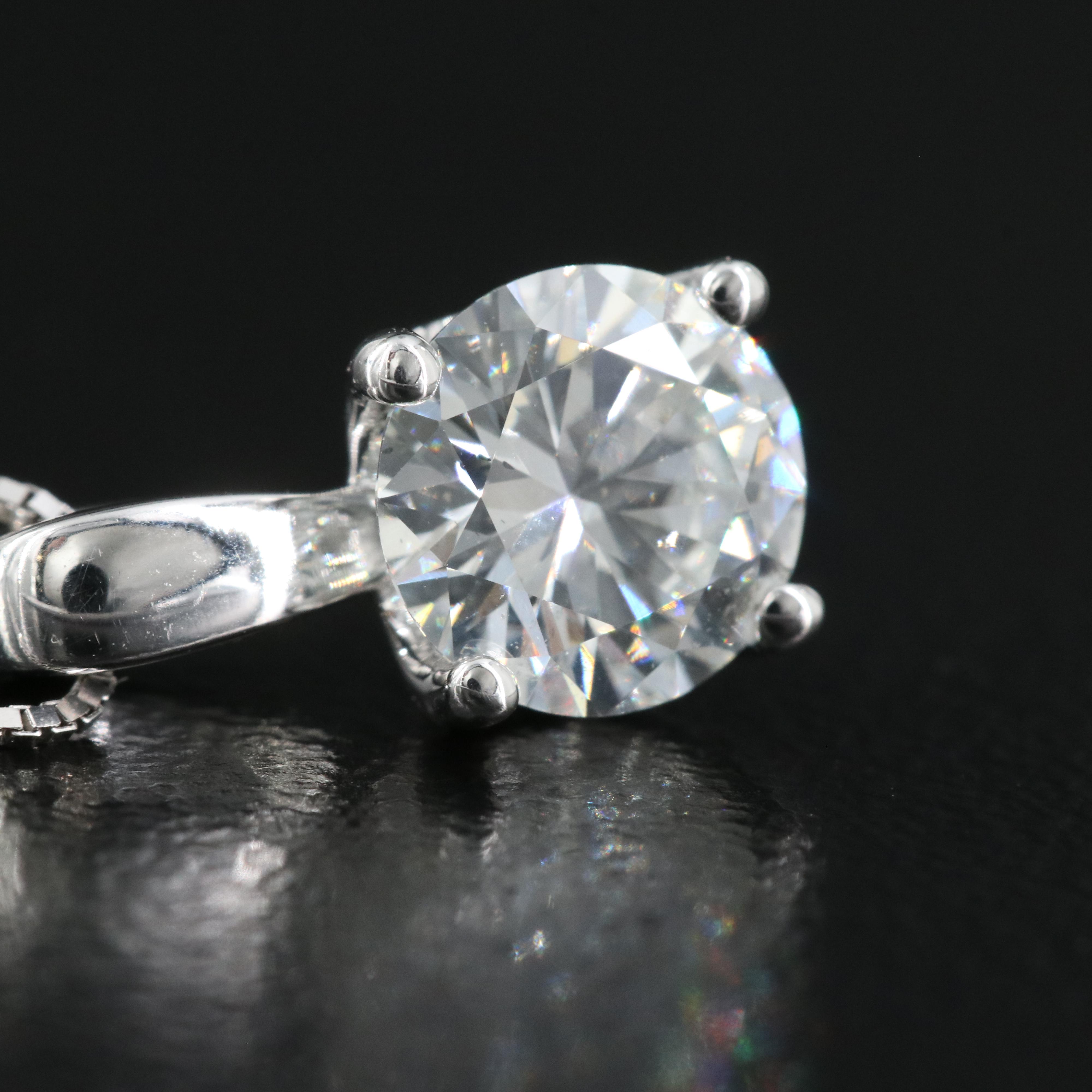 14K 0.76 CT Lab Grown Diamond Pendant Necklace with IGI Report