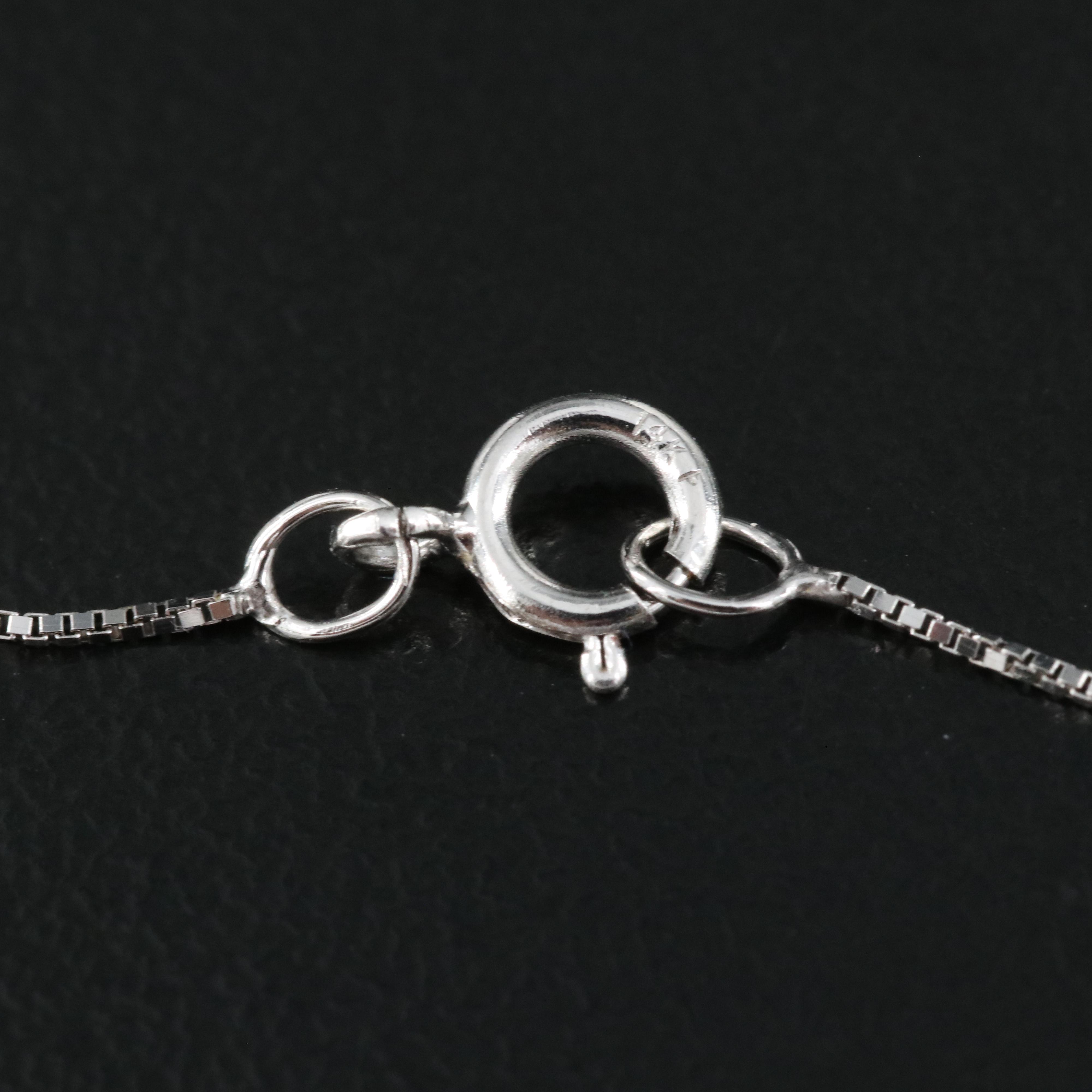 14K 0.76 CT Lab Grown Diamond Pendant Necklace with IGI Report