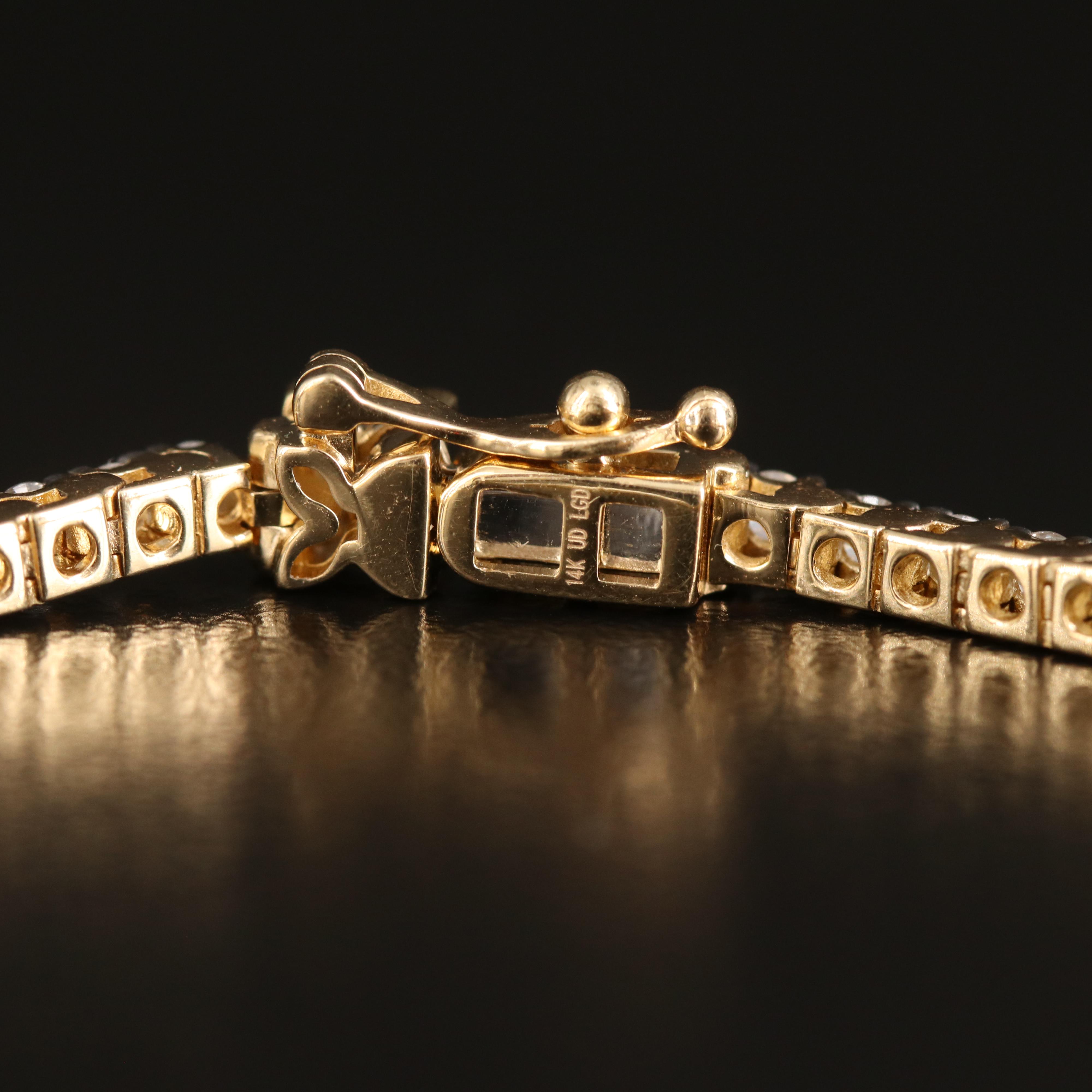 14K 3.00 CTW Lab Grown Diamond Line Bracelet with IGI Report