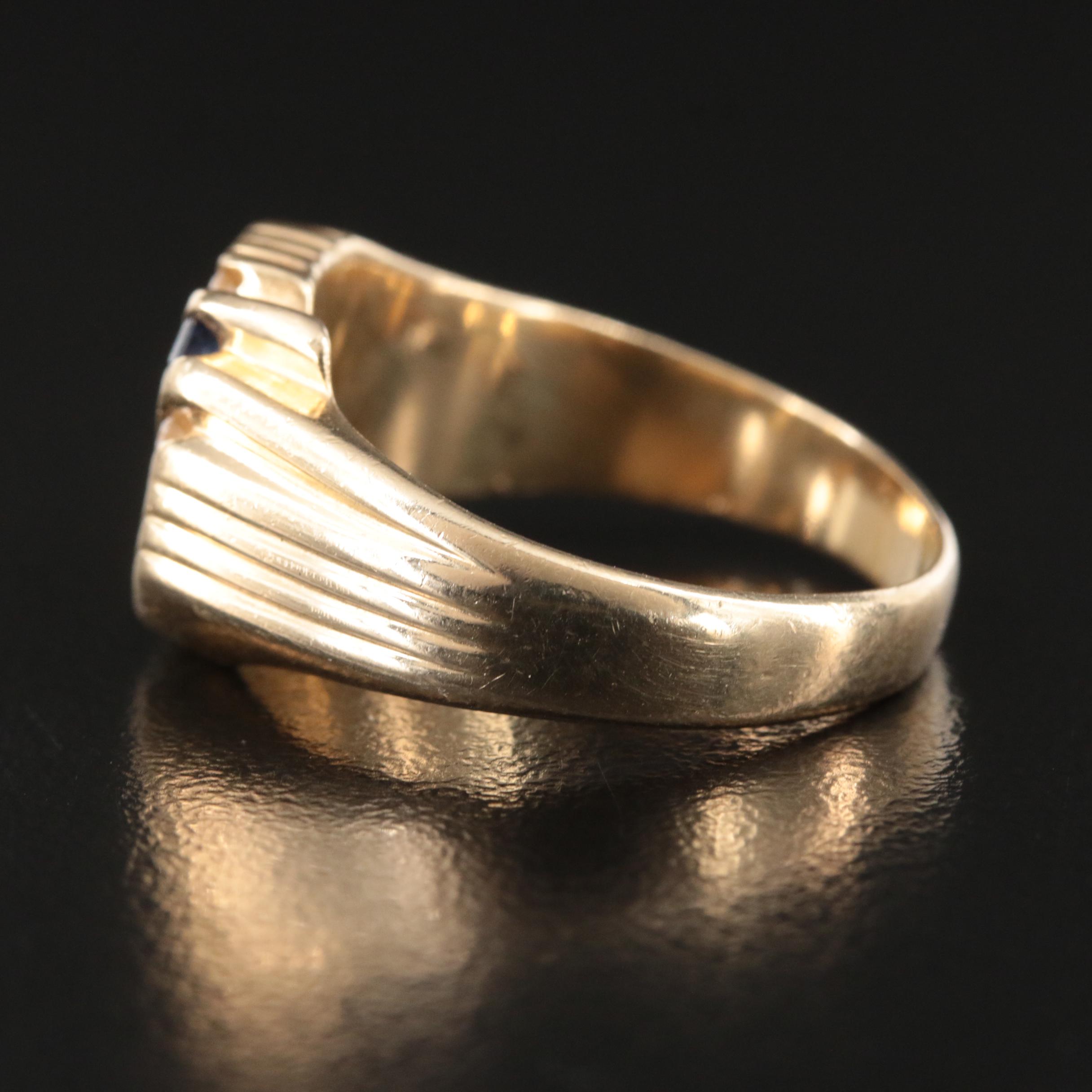 14K Sapphire and Diamond Ring