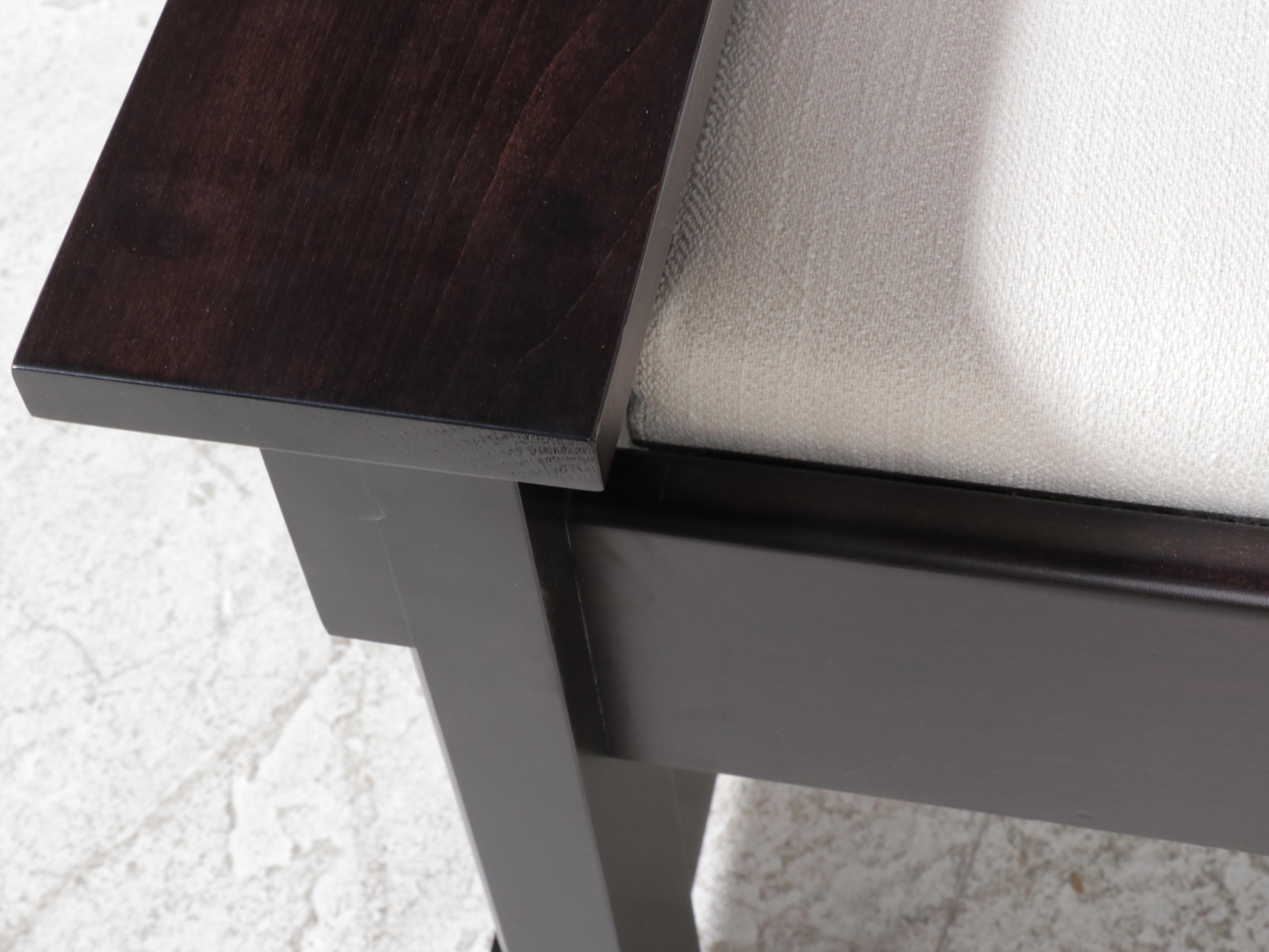 Miller Bedrooms Upholstered Hardwood Bench in Onyx Finish