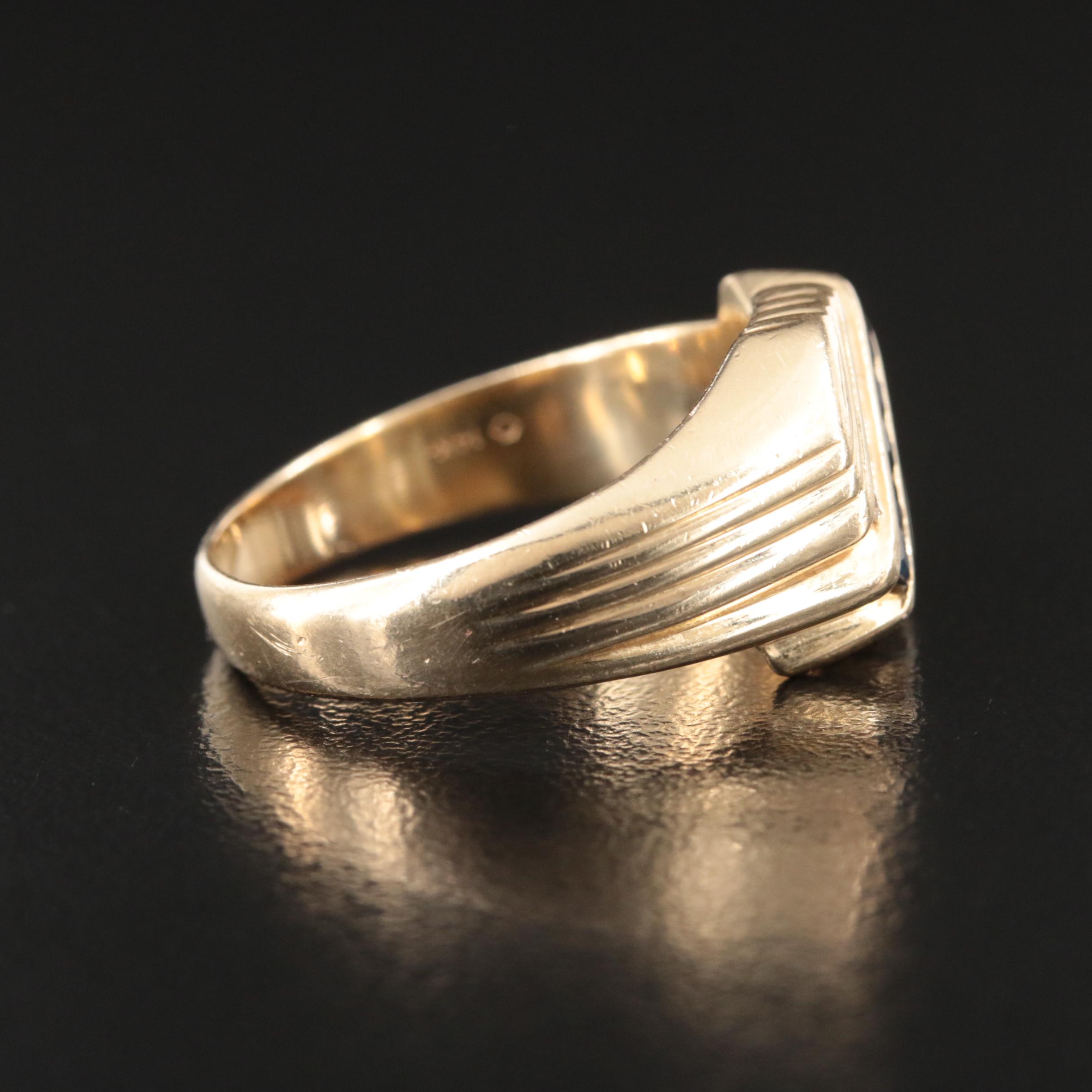 14K Sapphire and Diamond Ring