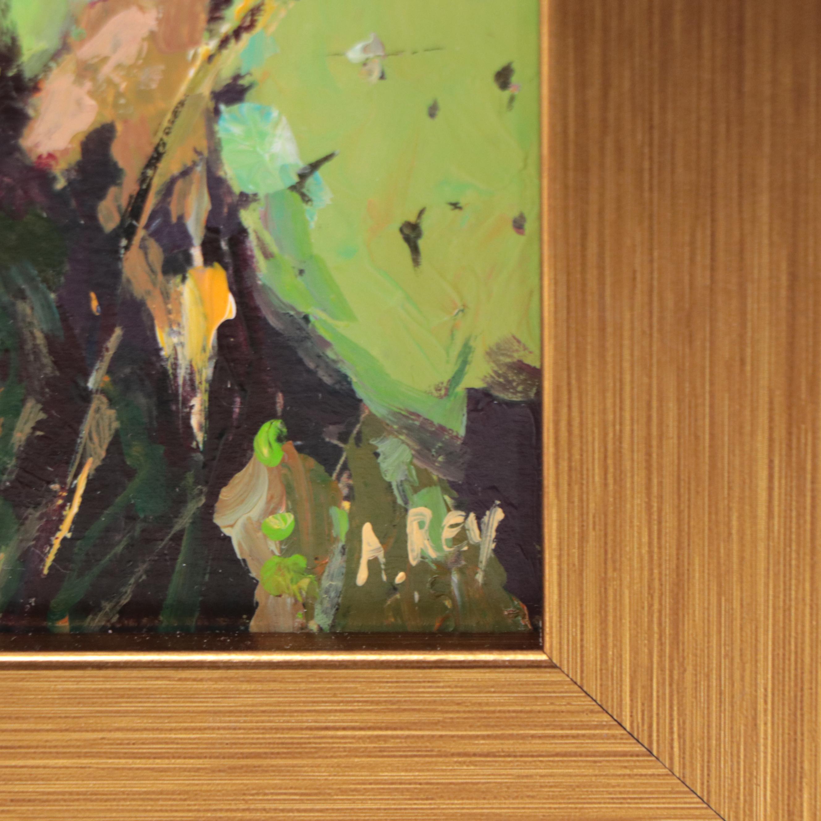 Agnes Rey Oil Painting of Landscape "Under the Desert Sun," 2022