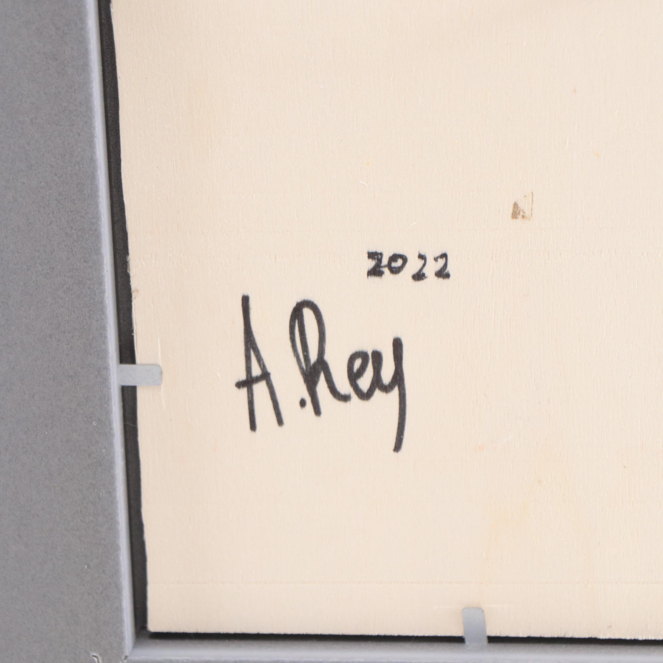 Agnes Rey Oil Painting of Landscape "Under the Desert Sun," 2022