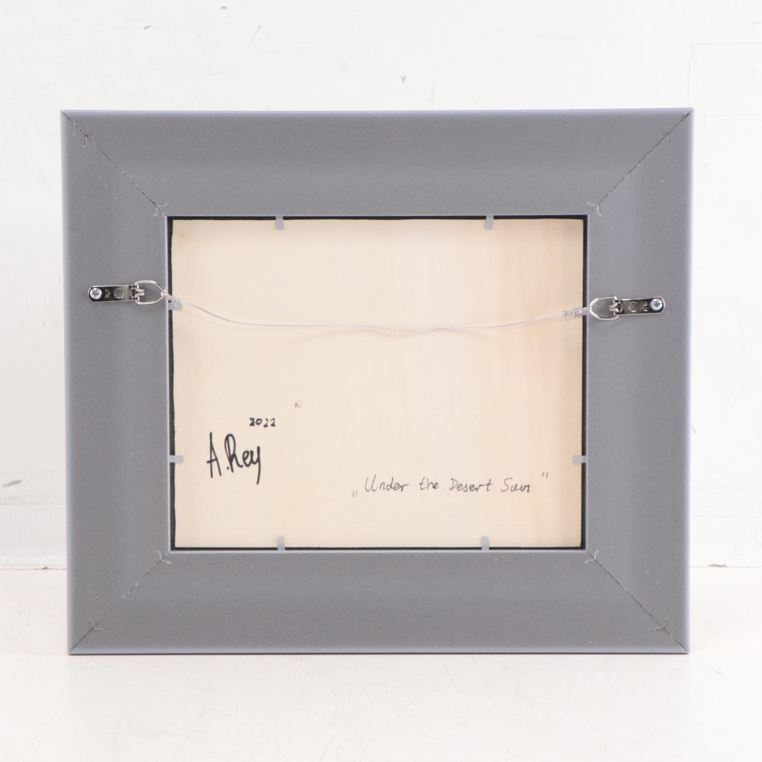 Agnes Rey Oil Painting of Landscape "Under the Desert Sun," 2022