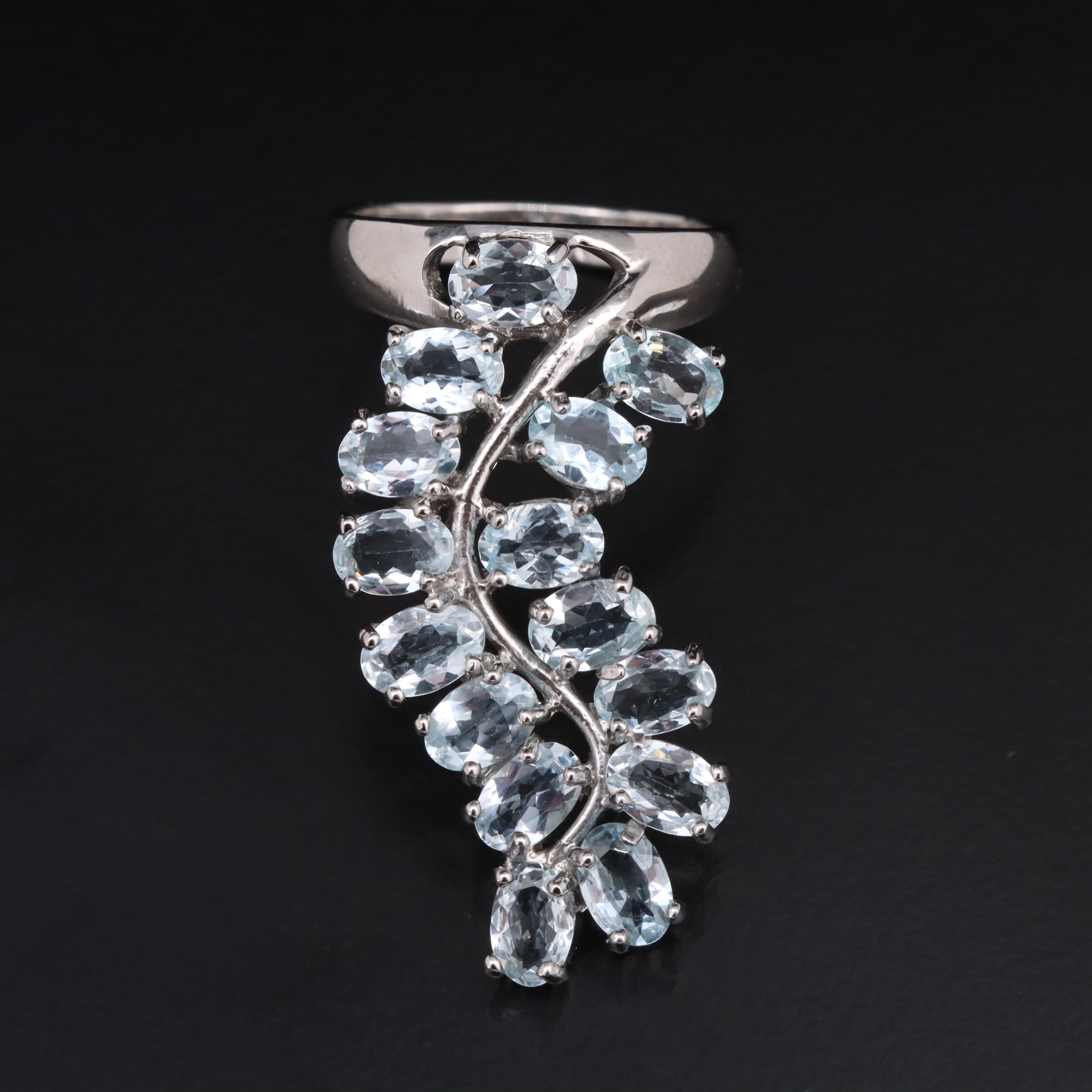 Sterling Aquamarine Ring