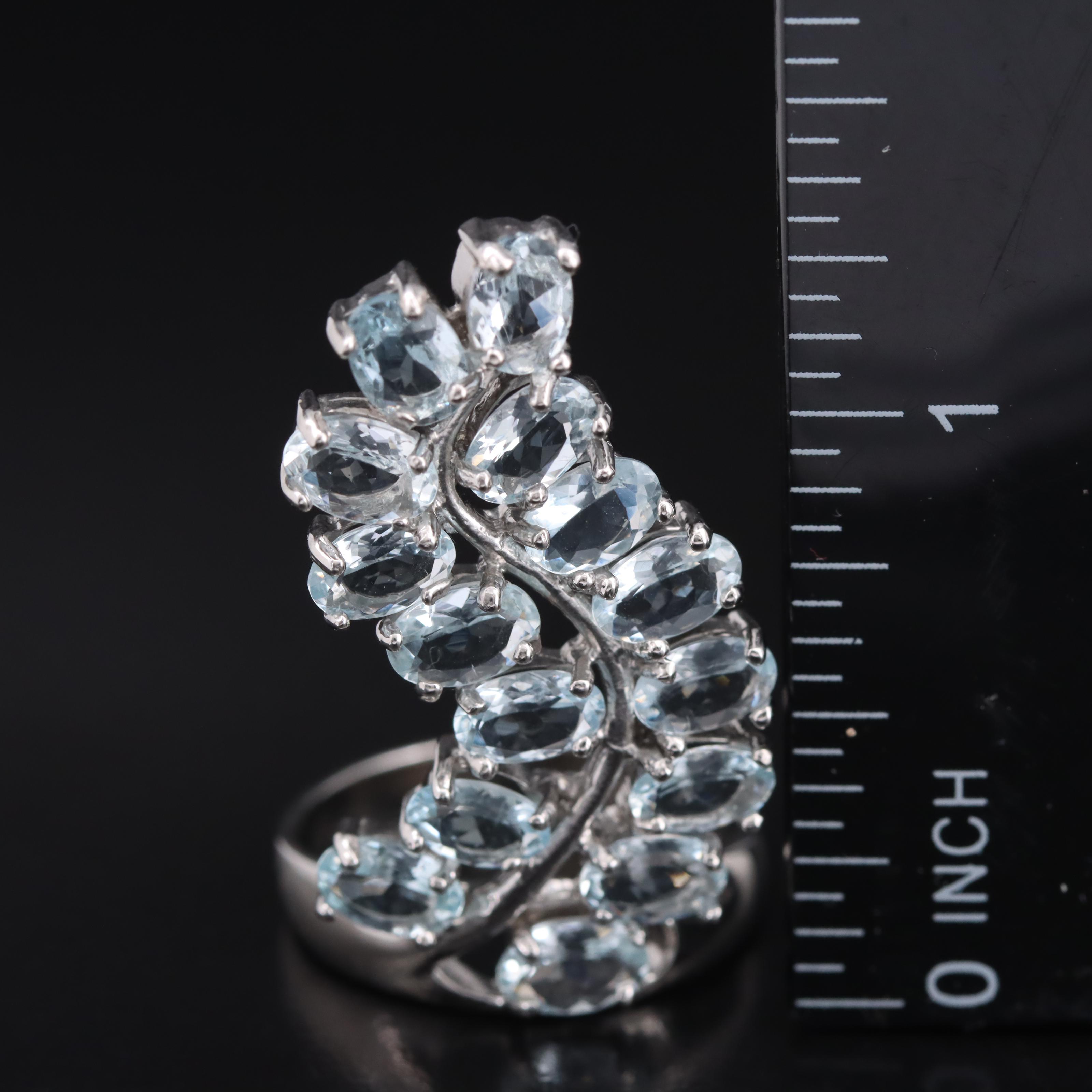 Sterling Aquamarine Ring