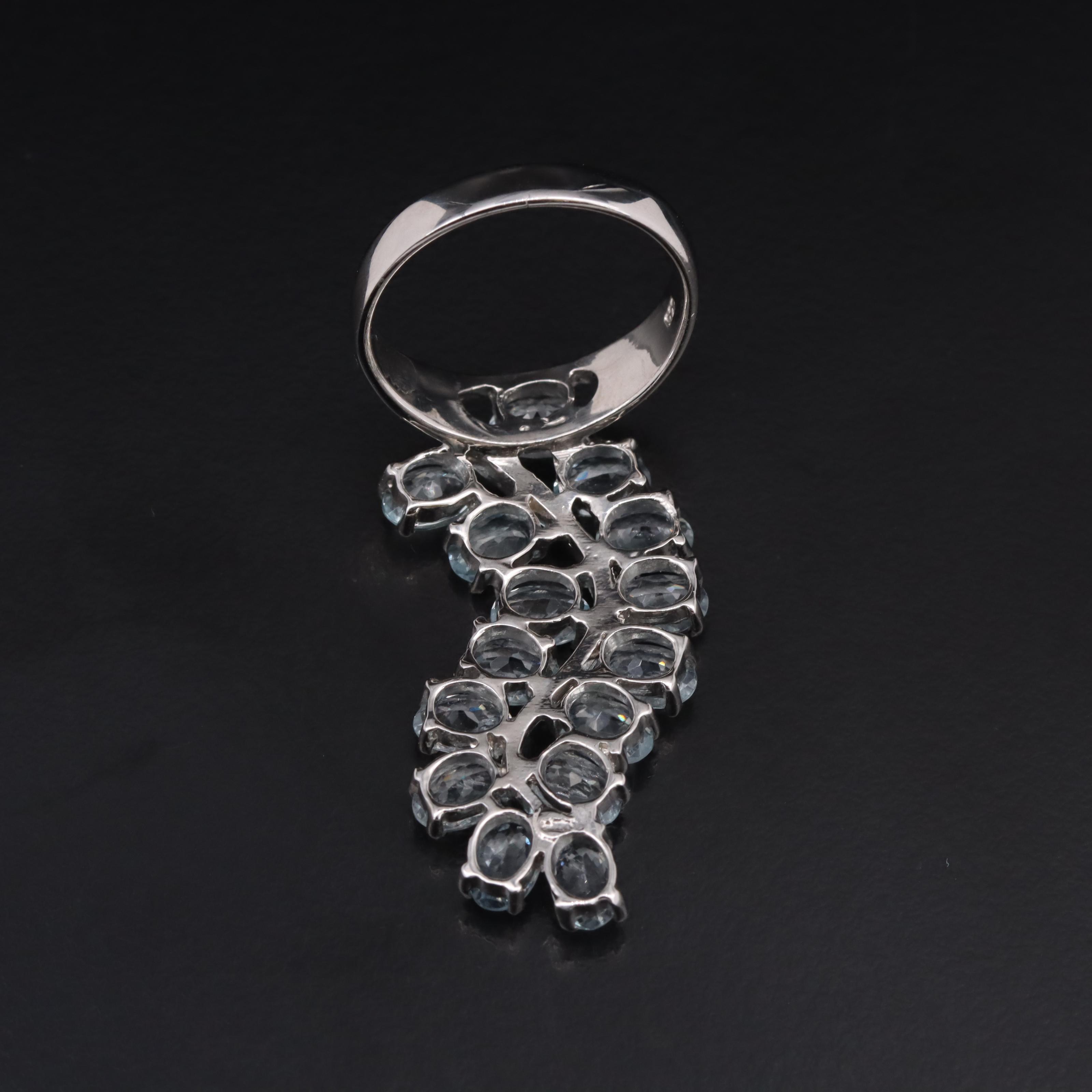 Sterling Aquamarine Ring